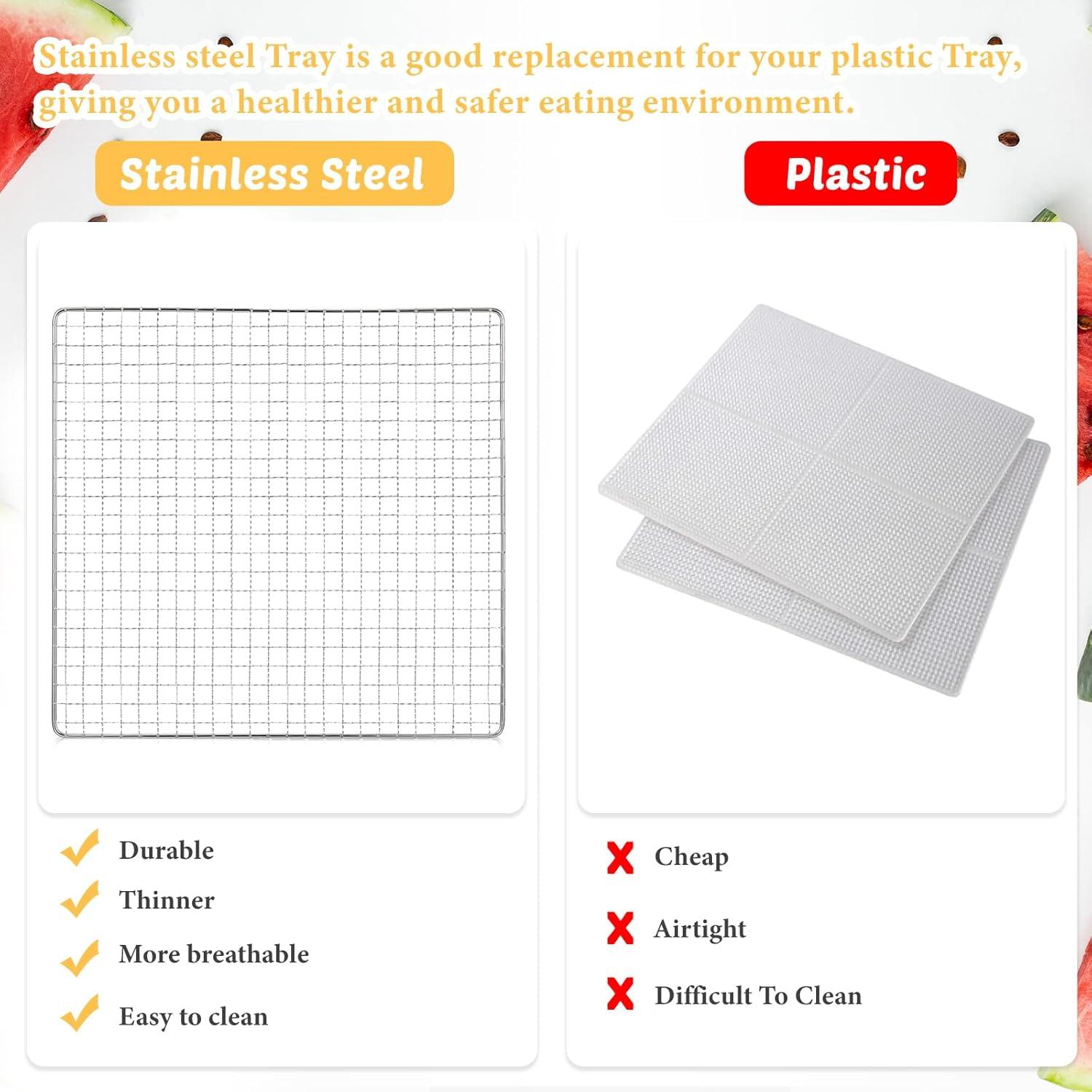 Bandejas deshidratadoras Baderke 4 piezas acero inoxidable