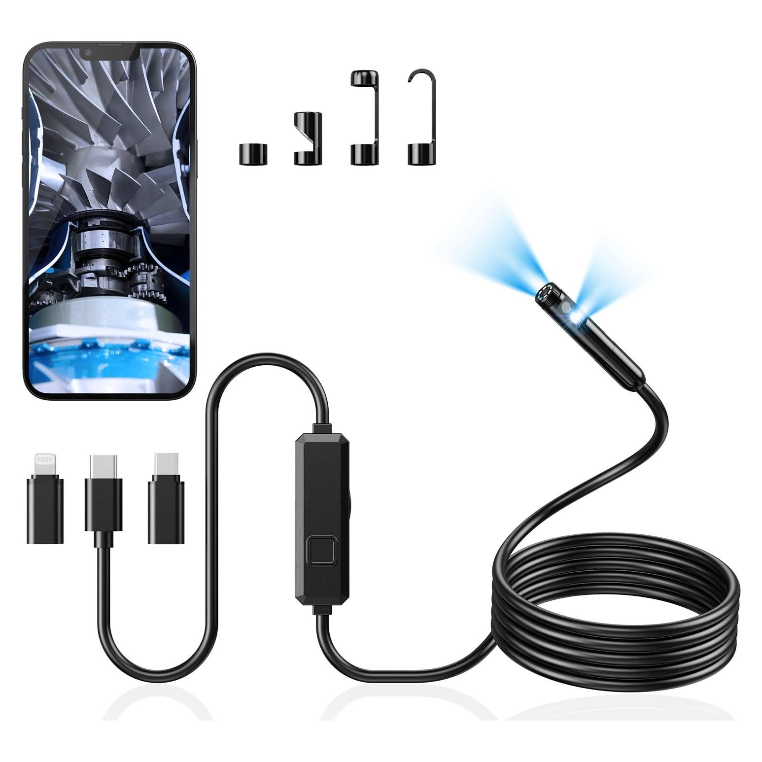 Cámara Endoscópica Acoath 1920P HD Doble Lente 3m IP67