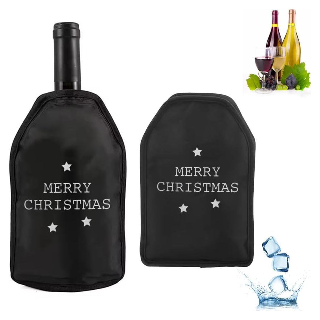 Manga Enfriadora de Vino Coldchill Set de 2 Negro/Santa
