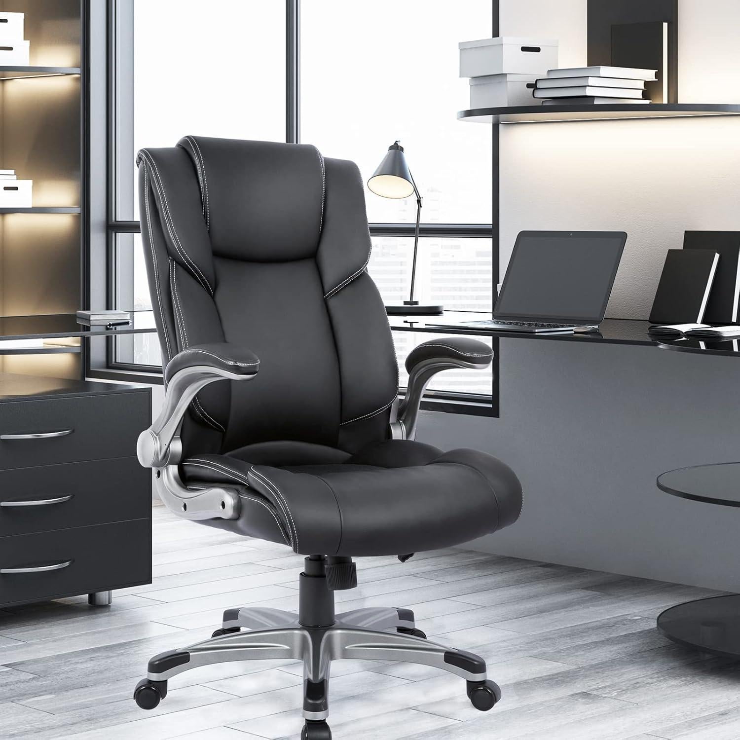 Silla de Oficina COLAMY 2822 Negra Ergonómica con Soporte Lumbar