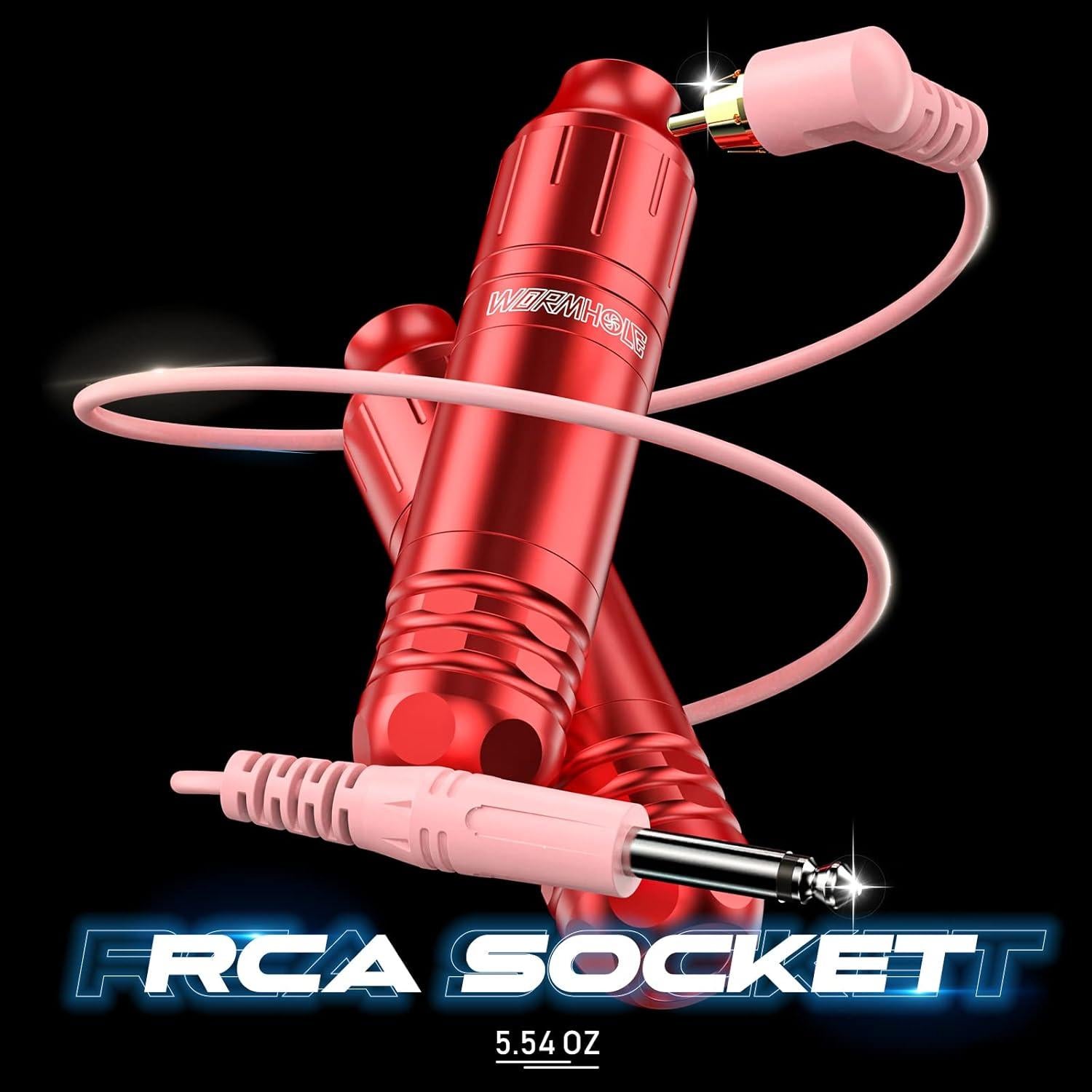 Kit de Tatuaje Wormhole WTK144 con Pluma, 20 Agujas y 10 Tintas