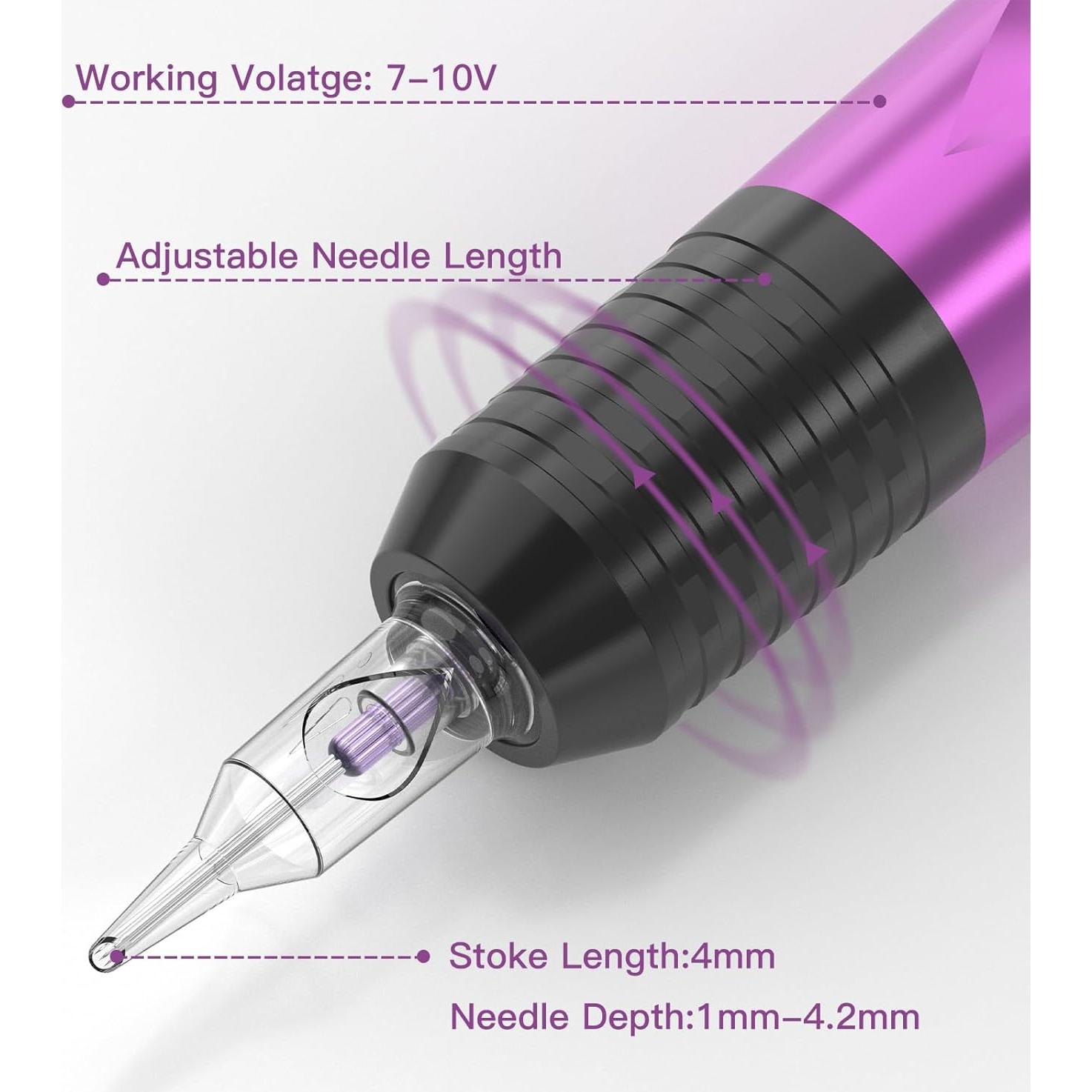 Kit de Tatuaje Inalámbrico Wormhole 1500mAh con Pantalla LED