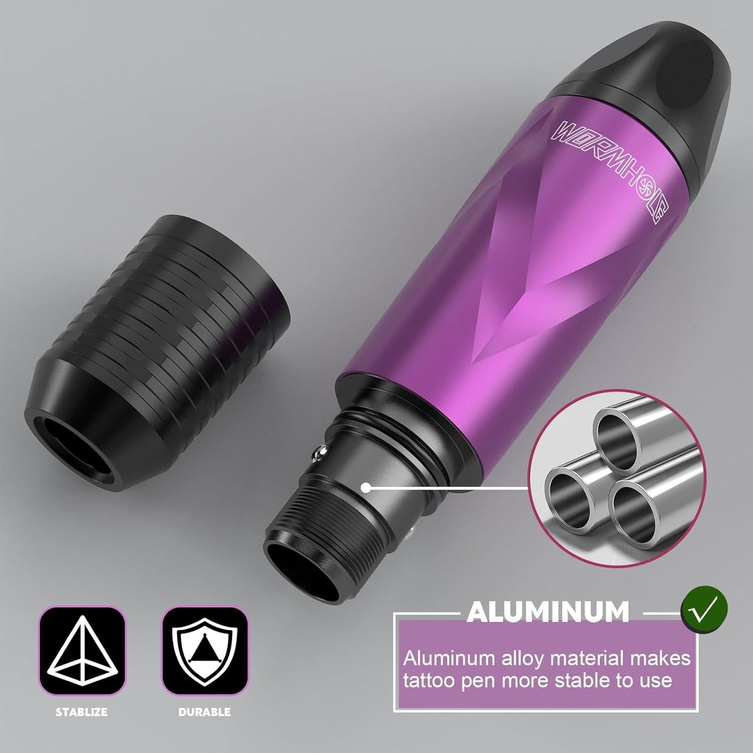 Kit de Tatuaje Inalámbrico Wormhole 1500mAh con Pantalla LED