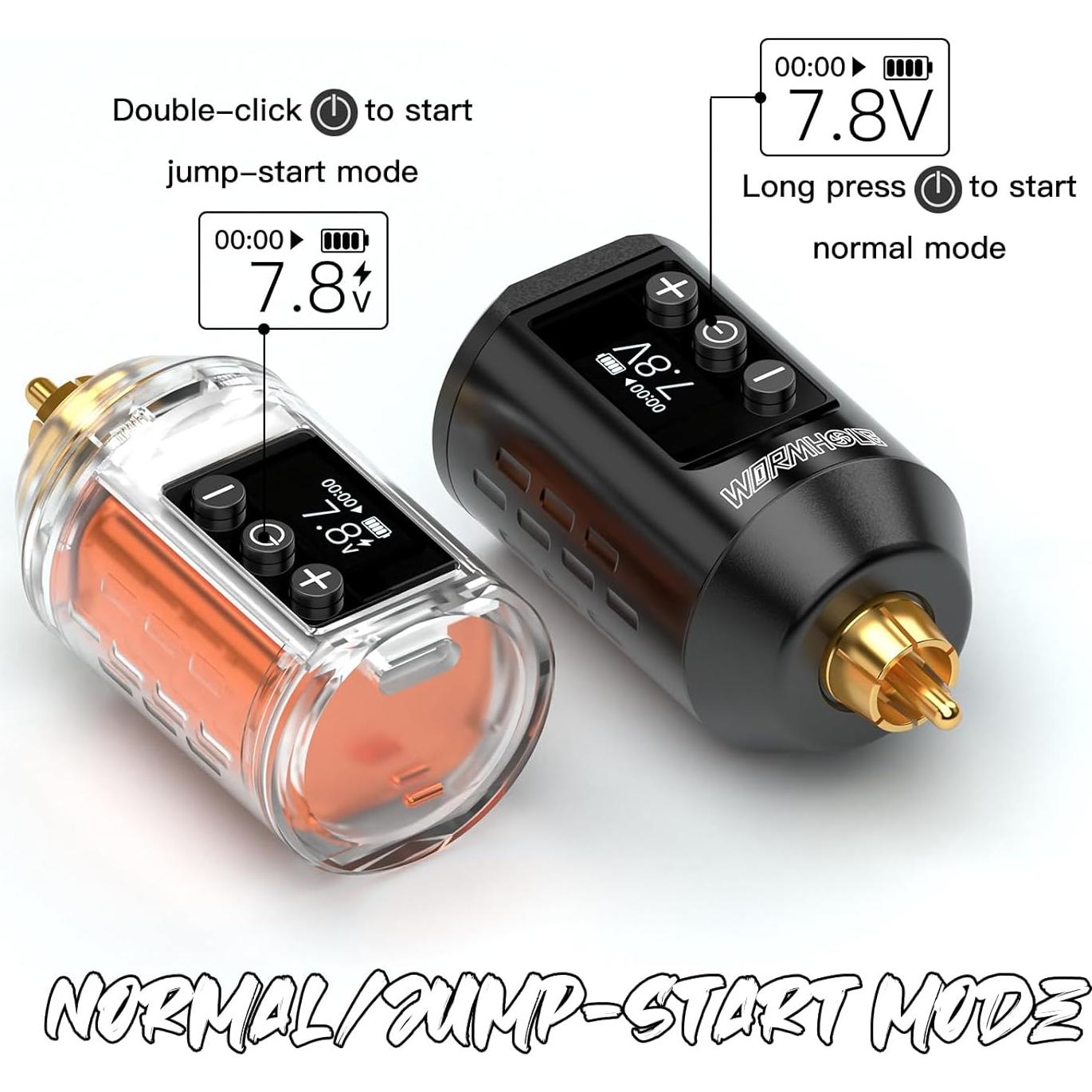 Kit de Tatuaje Inalámbrico Wormhole 1500mAh con Pantalla LED