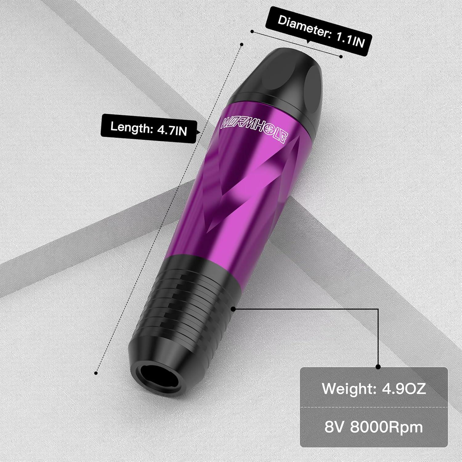 Kit de Tatuaje Inalámbrico Wormhole 1500mAh con Pantalla LED