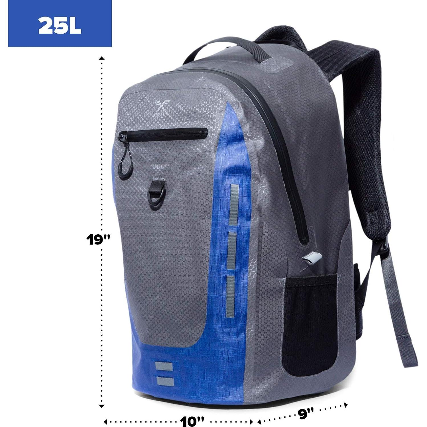 Mochila Impermeable Xelfly 25L Azul Profundo para Aventura