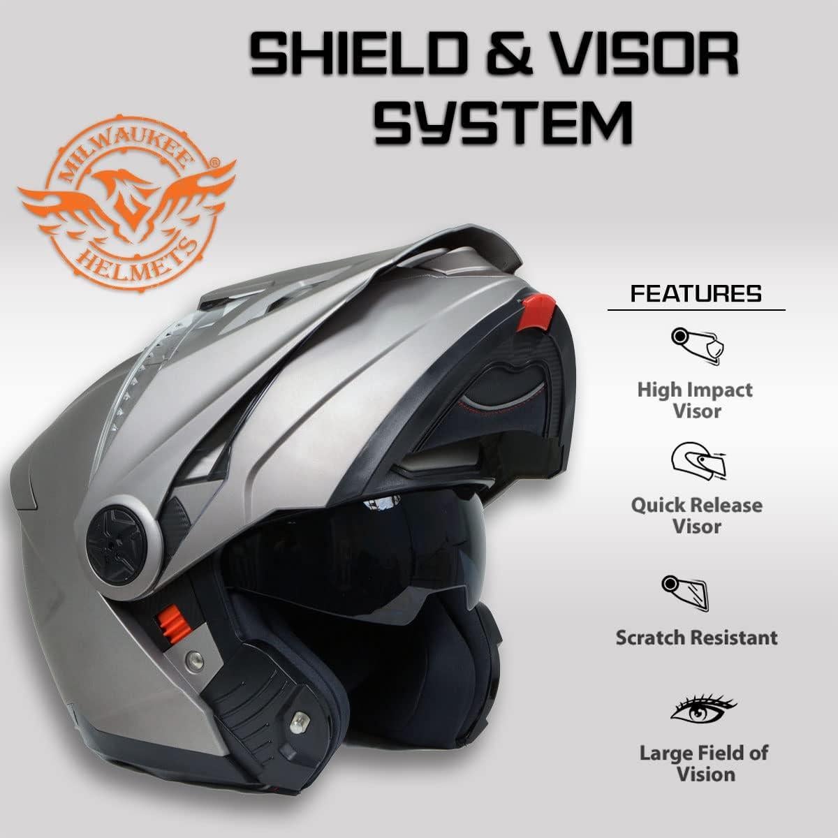 Casco Modular Milwaukee MPH9822DOT Plata Doble Deporte 2.72kg