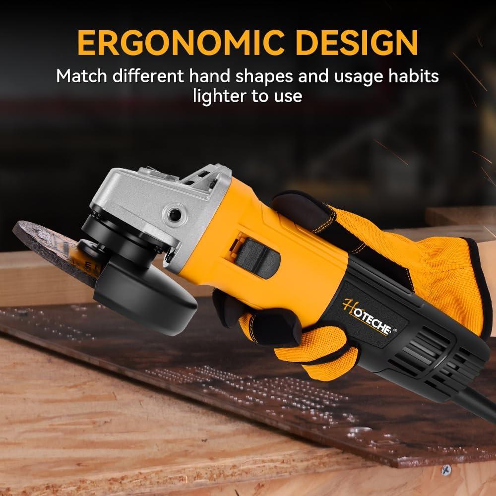 Amoladora Angular Hoteche 4.5" 710W 6A para Metal y Masonería