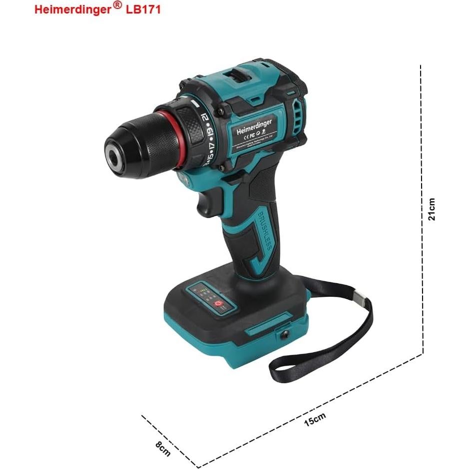 Taladro Inalámbrico Heimerdinger 18V 354 In-lbs 1980 RPM