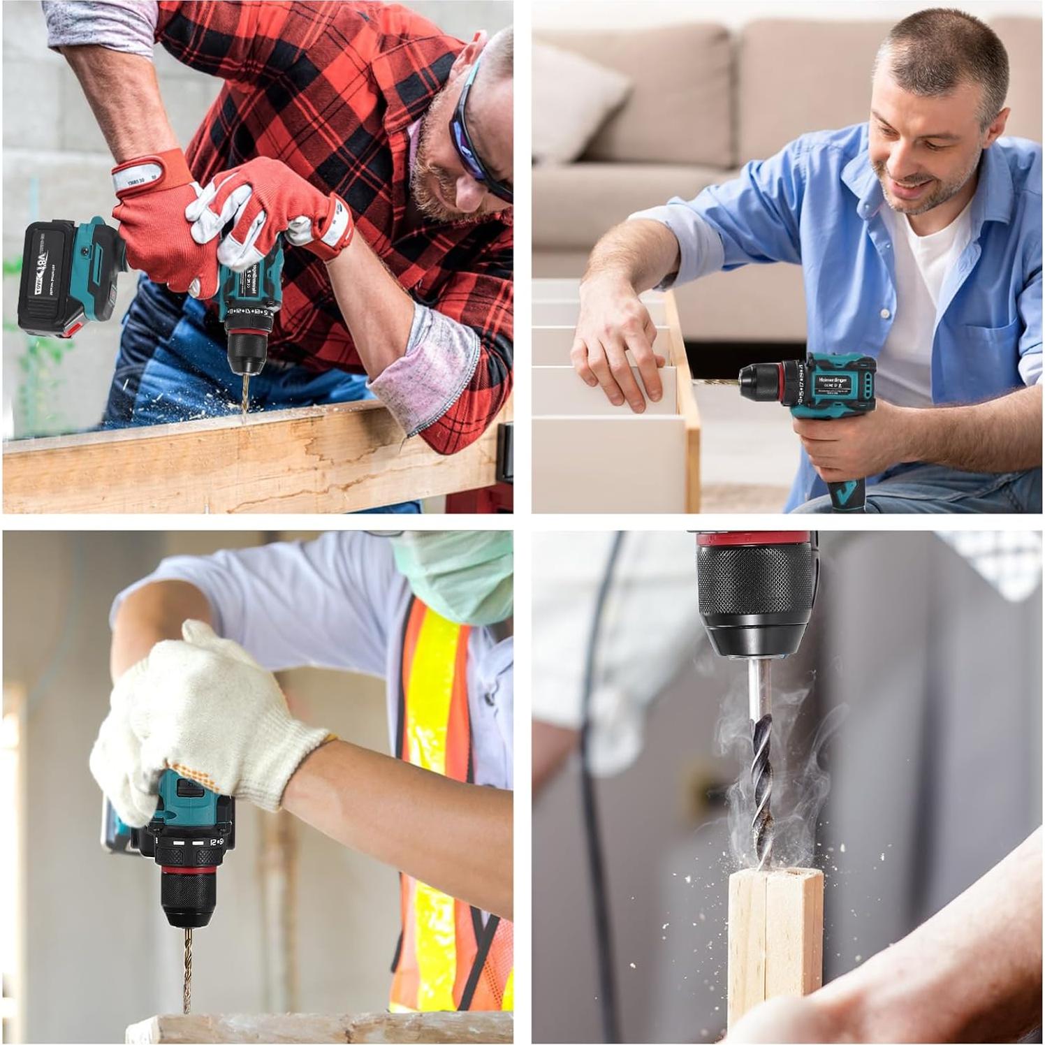 Taladro Inalámbrico Heimerdinger 18V 354 In-lbs 1980 RPM