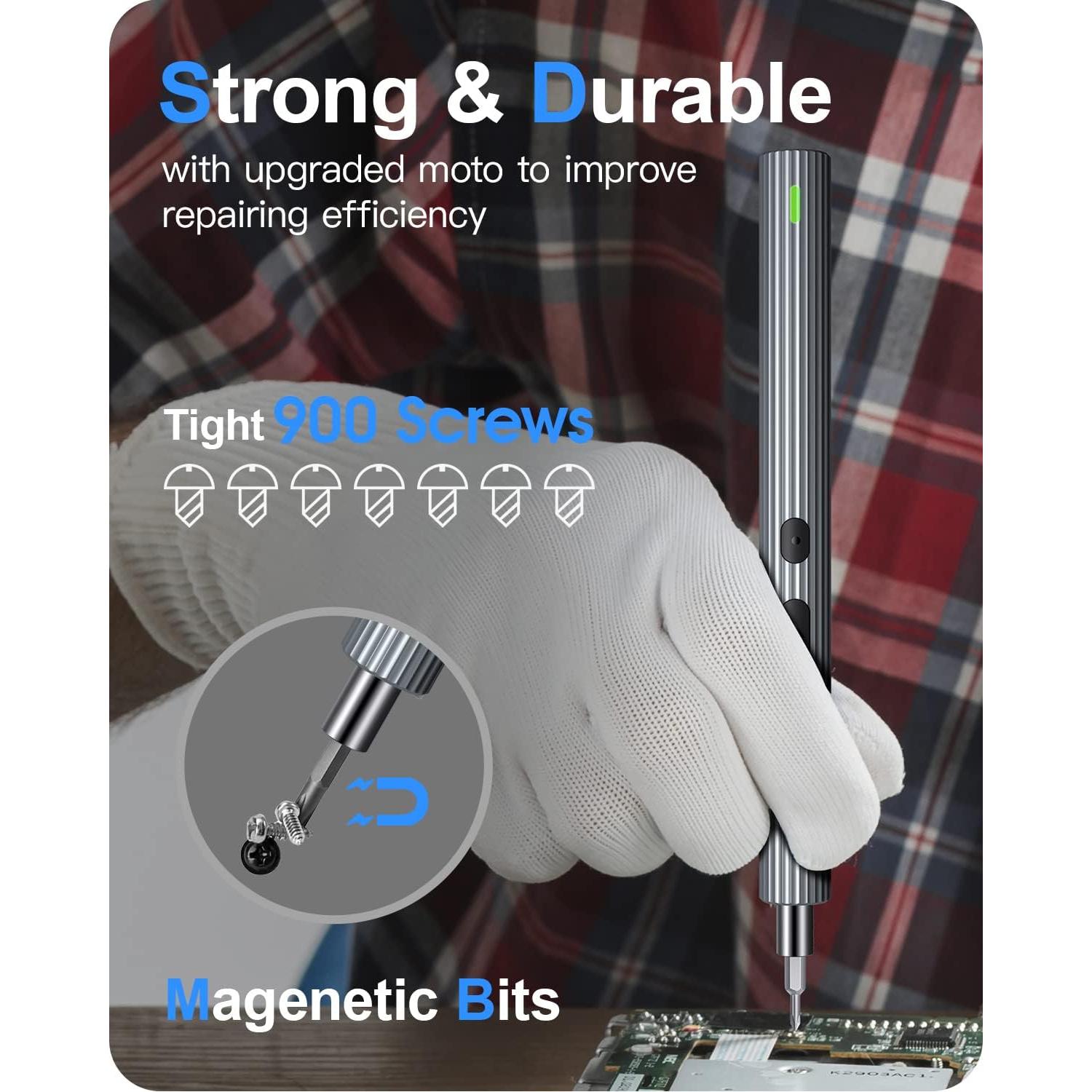 Destornillador Eléctrico Kingsdun 36 en 1 Recargable con LED