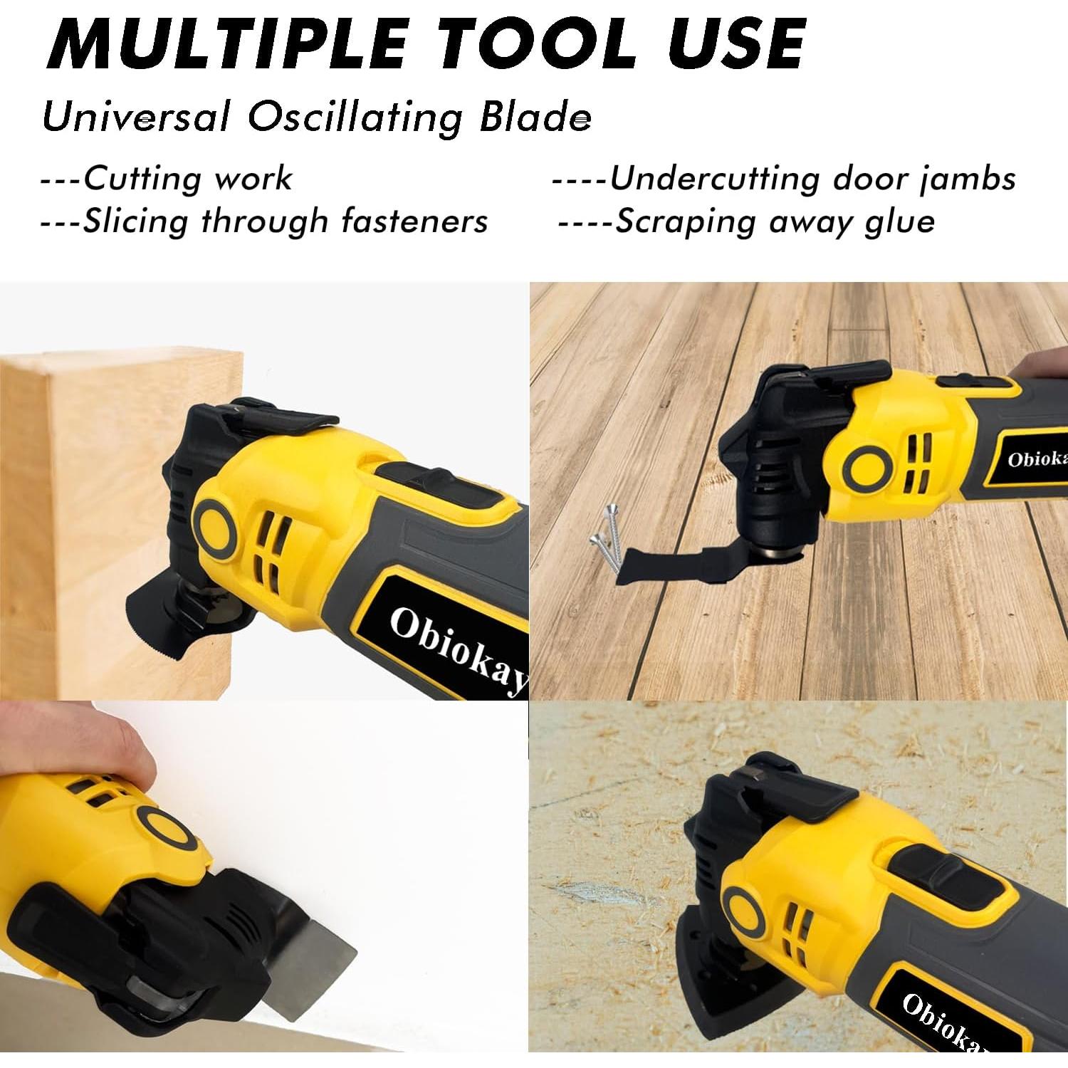 Corded Oscillating Saw 3.5 Amp Oscillating Multi Tool Kit with 4° Oscillation Angle,6 Variable Speed Multi Purpose Power Tool,18Pcs Electric Multitool Blades for Cutting/Sanding