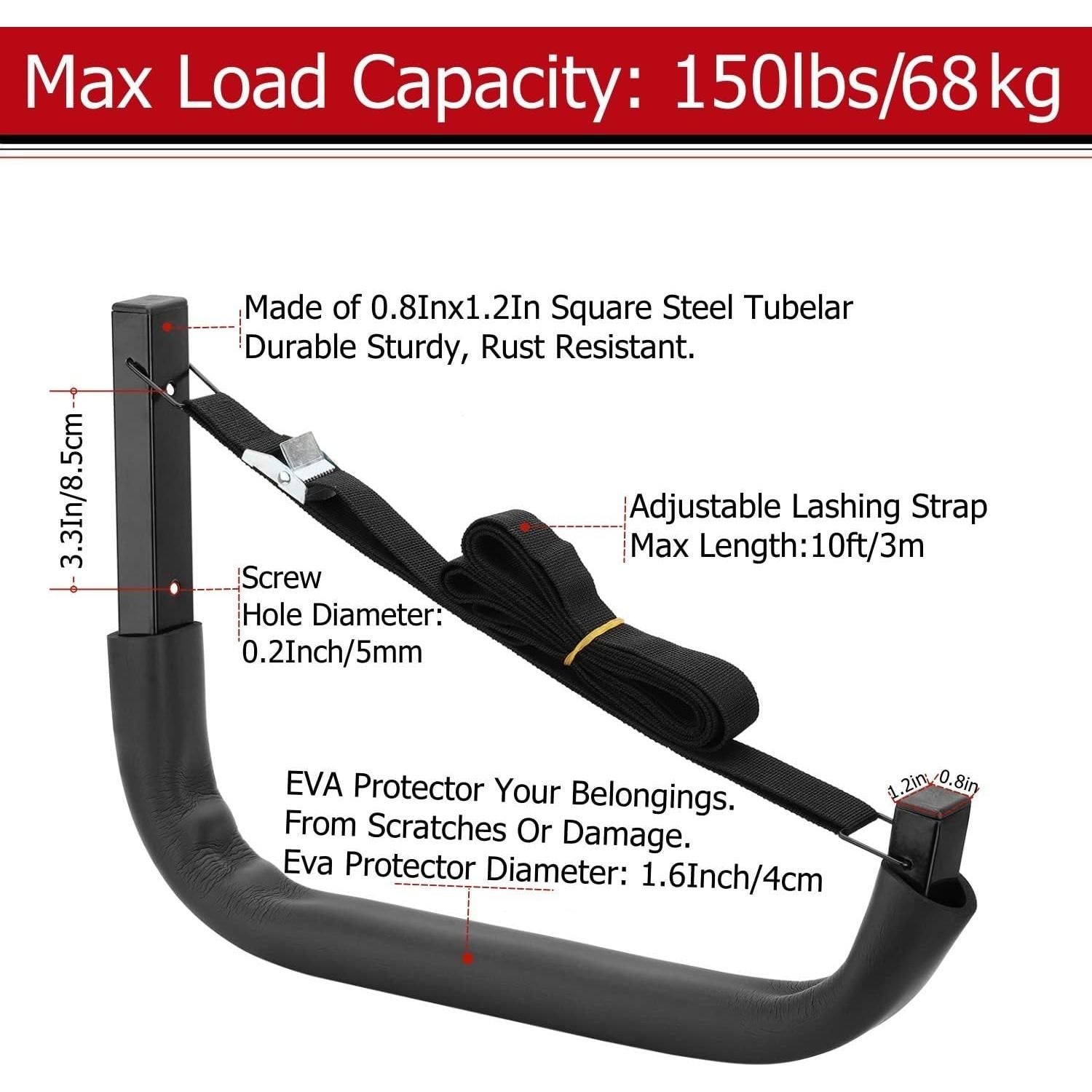 Ganchos de Almacenamiento Heavdace para Kayak 150 kg