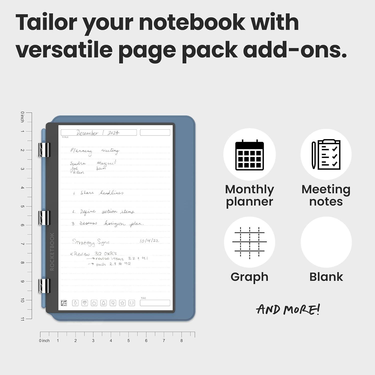Rocketbook Pro Cuaderno Inteligente Reutilizable A4 Azul