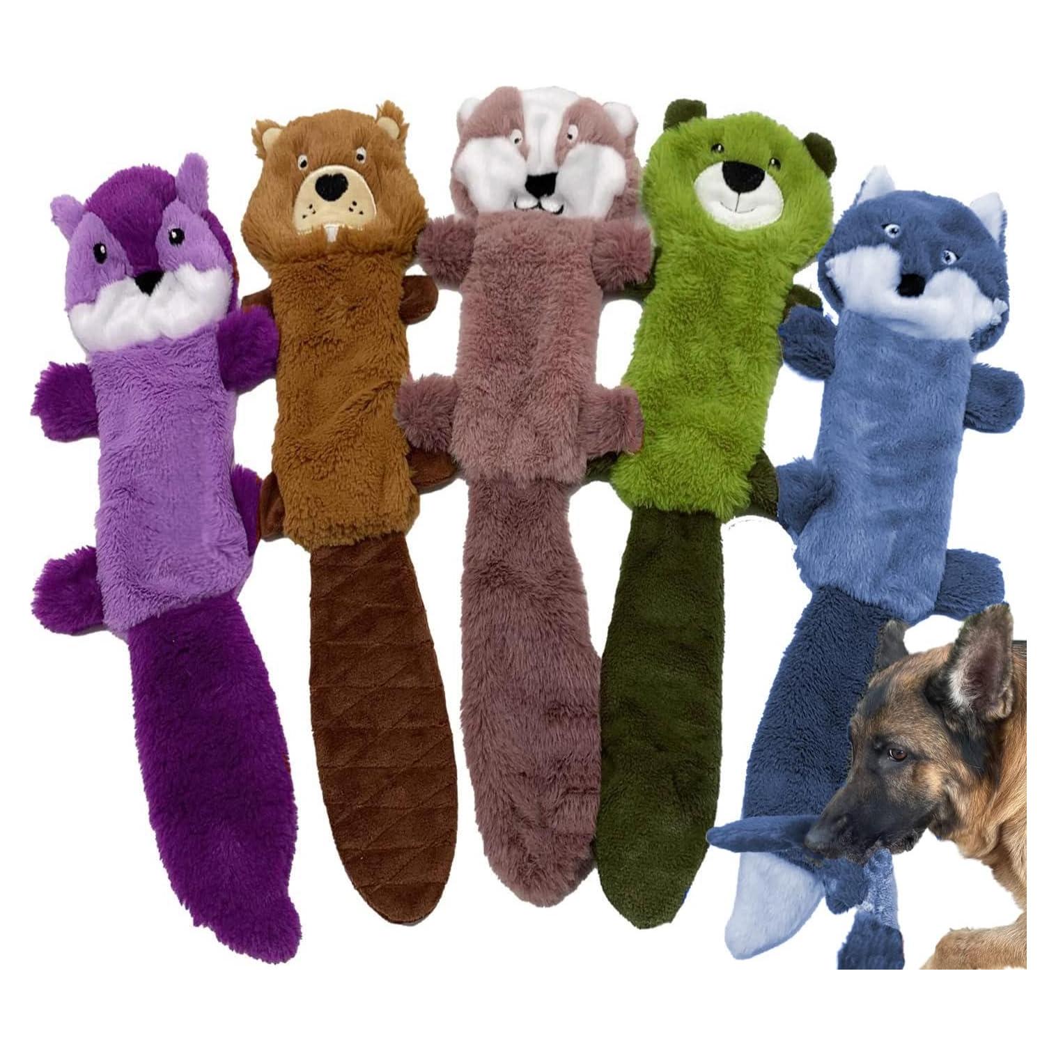 Jalousie 5 Pack Stuffingless Dog Crinkle Paper Toys Dog Toy Dog w/Durable Liner No Stuffing Dog Toy - Dog Toys for Pets Dogs No Stuffing Dog Crinkle Sound Toy for Medium Large Dogs