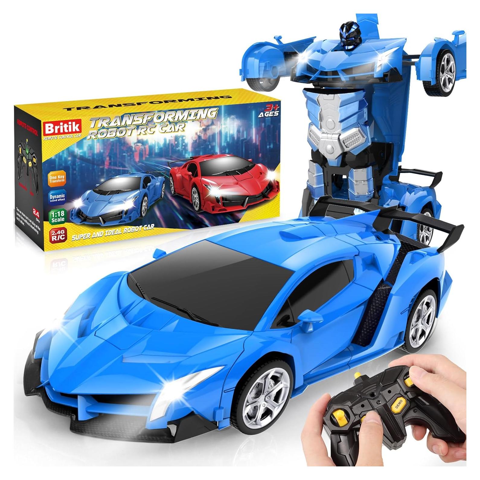 Coche RC Transformable Britik 2.4GHz Azul 22.86x9.91cm