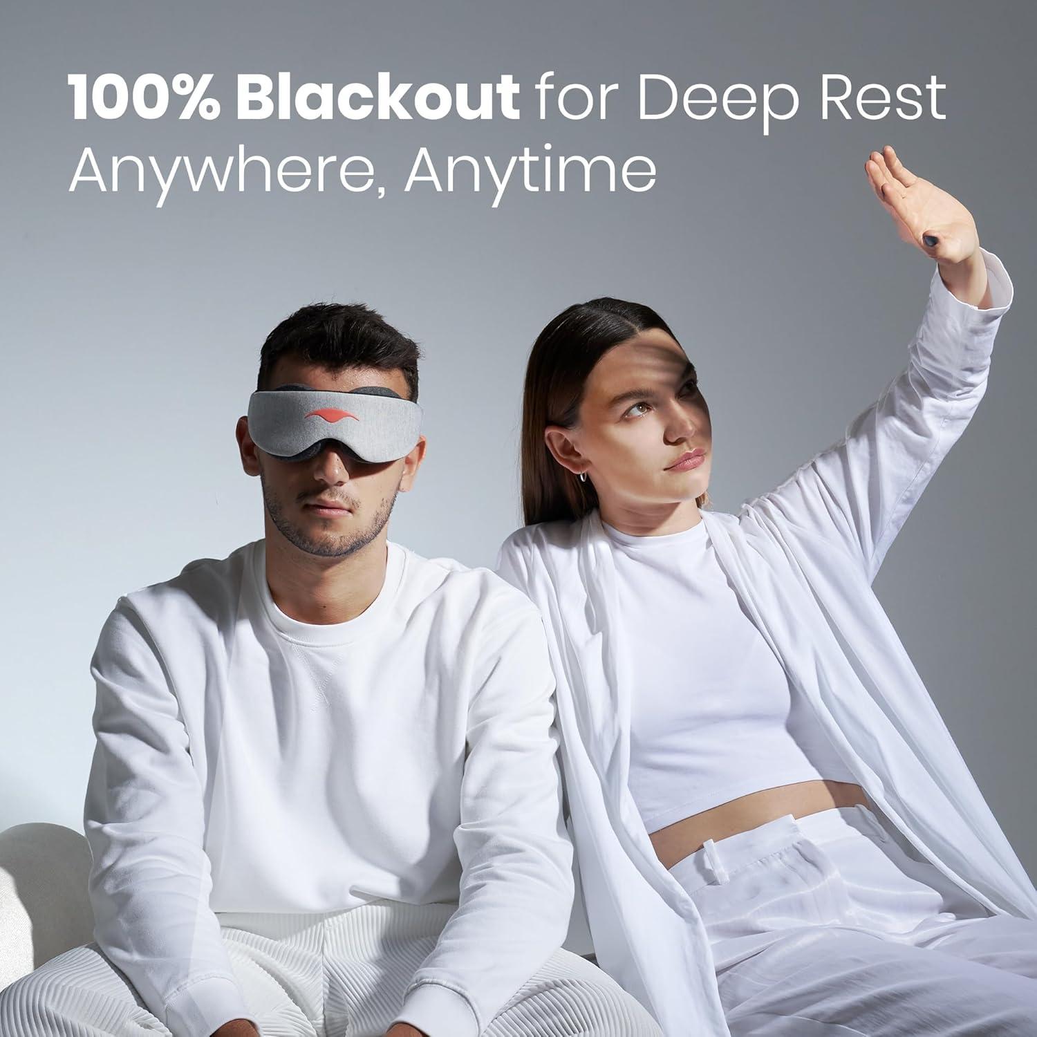 Manta Sleep - Máscara para Dormir Ajustable 100% Bloqueo Luz
