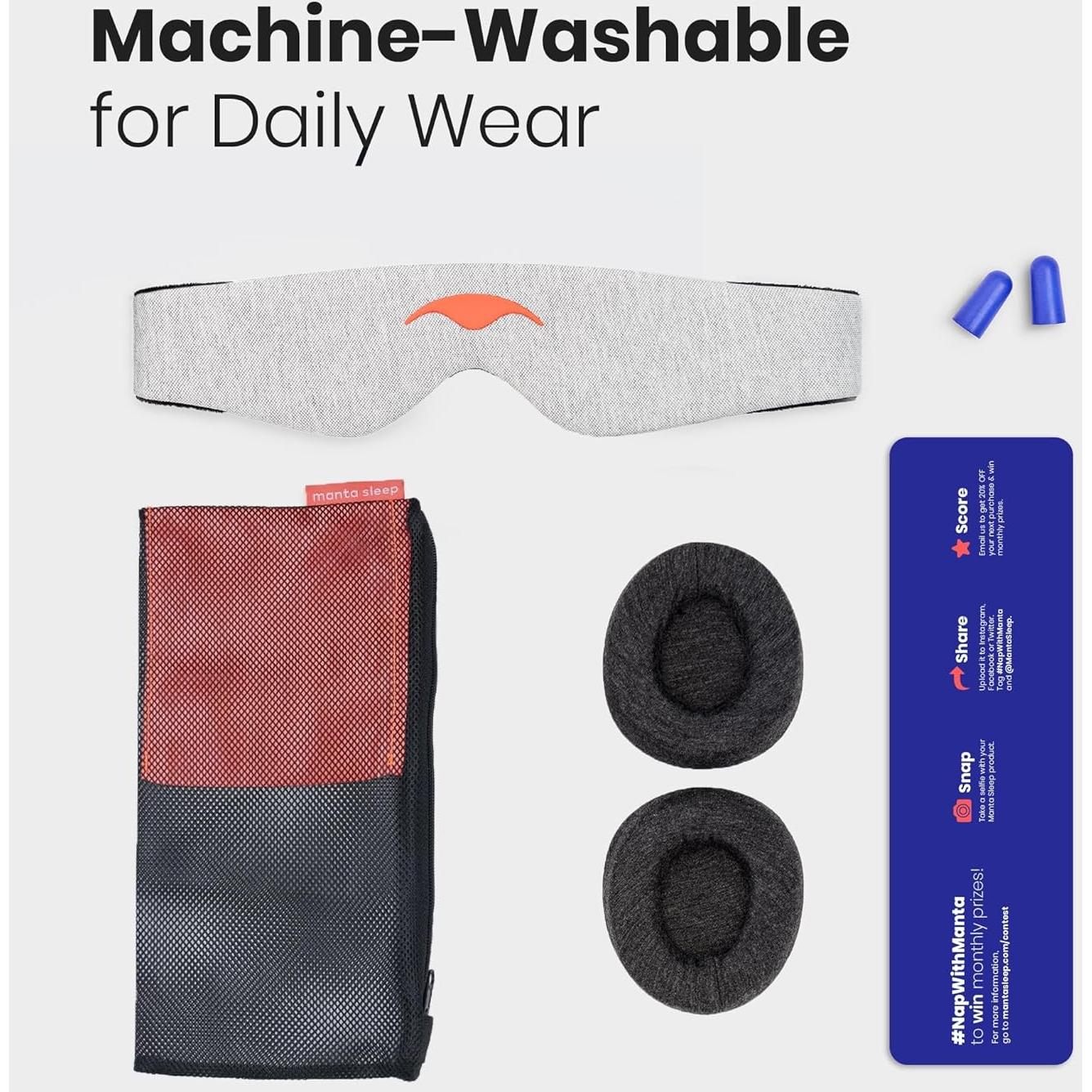 Manta Sleep - Máscara para Dormir Ajustable 100% Bloqueo Luz