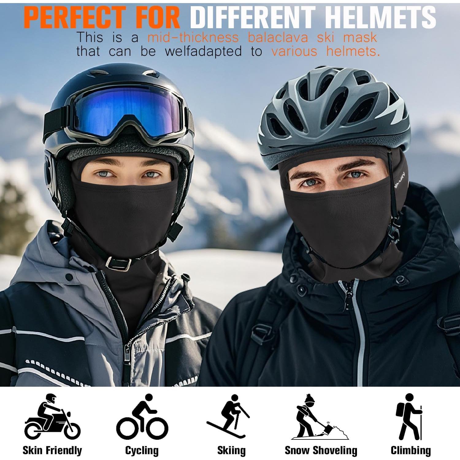 Balaclava Térmica YANIKY para Esquí y Motocicleta - Negro