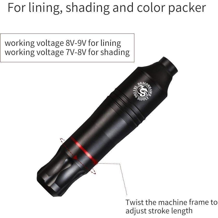 Kit de Tatuaje Profesional Dragonhawk Atom con Agujas y Fuente