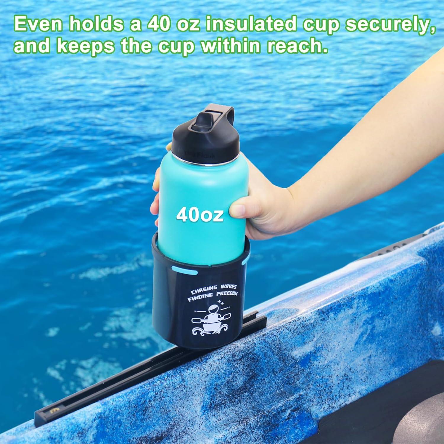 Soporte para Tazas de Kayak Huntury 2 Pcs con Tapas de Goma