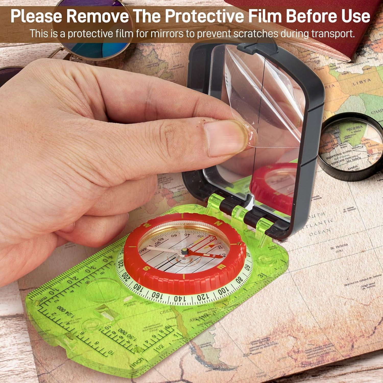 Brújula de Supervivencia Sportneer para Senderismo Verde