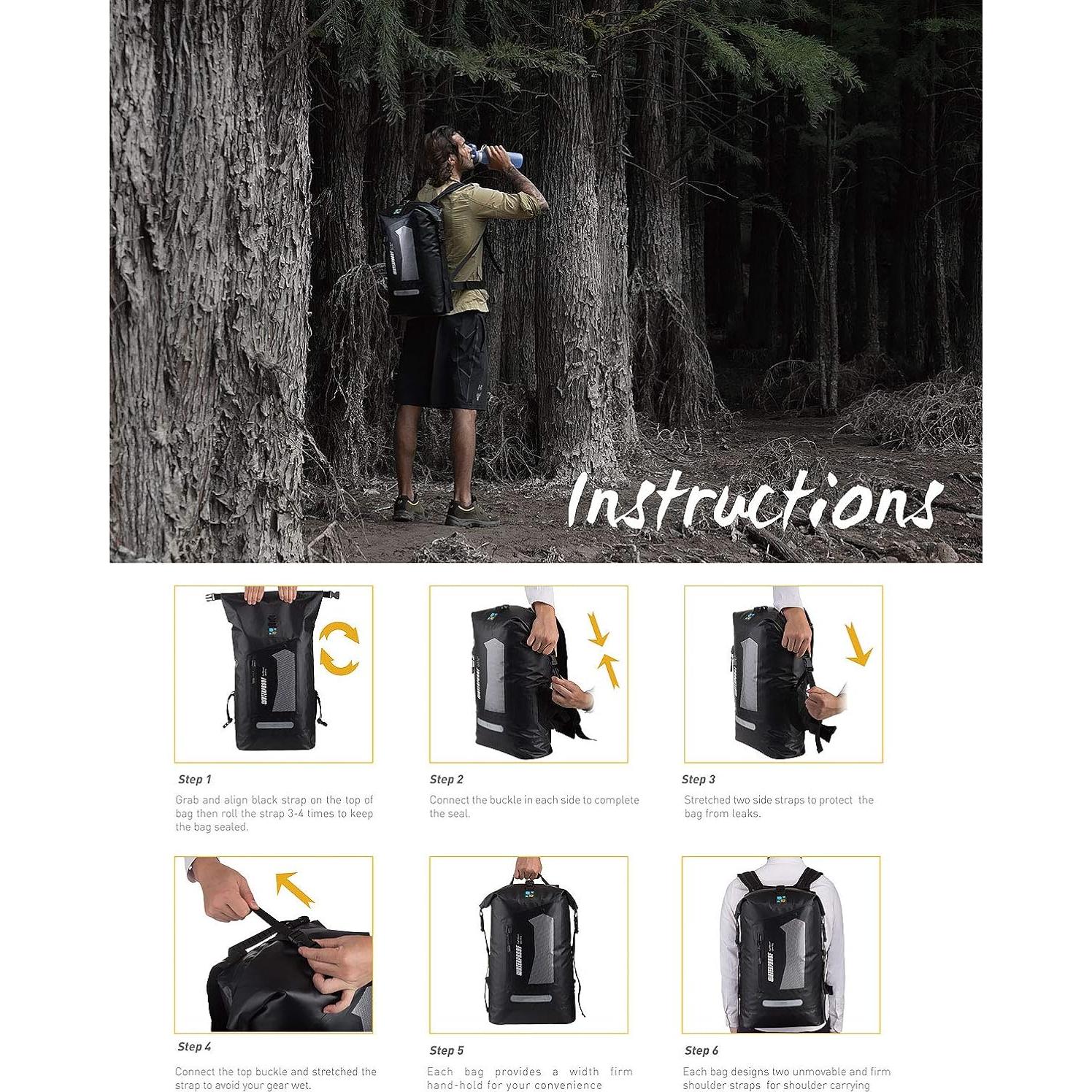 Mochila Impermeable IDRYBAG 20L/30L/40L para Aventura