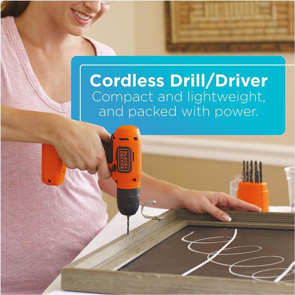 Kit de Herramientas Inalámbrico BLACK+DECKER 8V MAX 57 Piezas