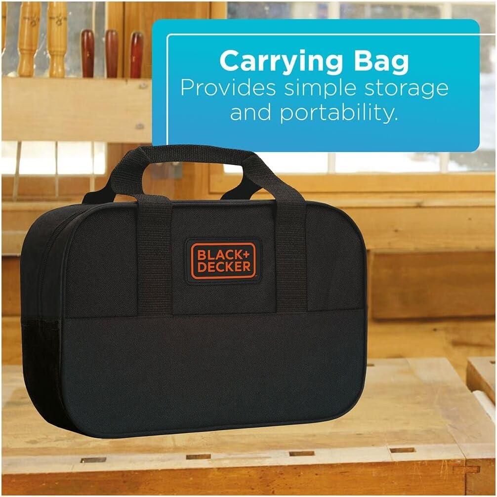 Kit de Herramientas Inalámbrico BLACK+DECKER 8V MAX 57 Piezas