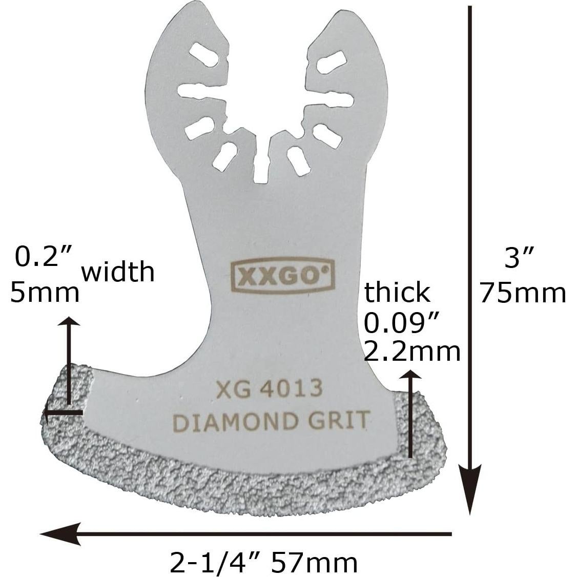 Cuchillas de Diamante XXGO 3 Pcs para Herramienta Oscilante