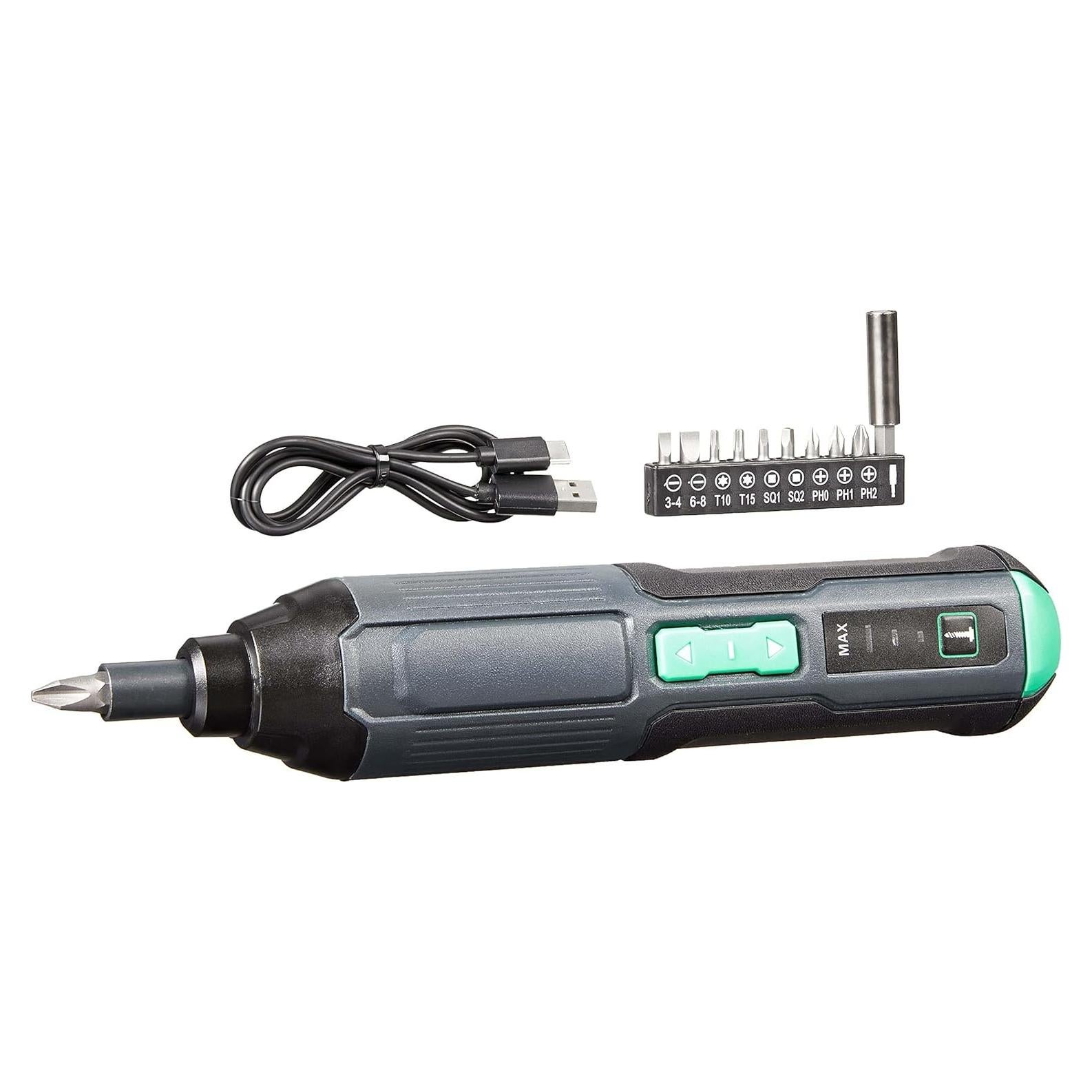 Destornillador Inalámbrico 4V Amazon Basics con 10 Piezas