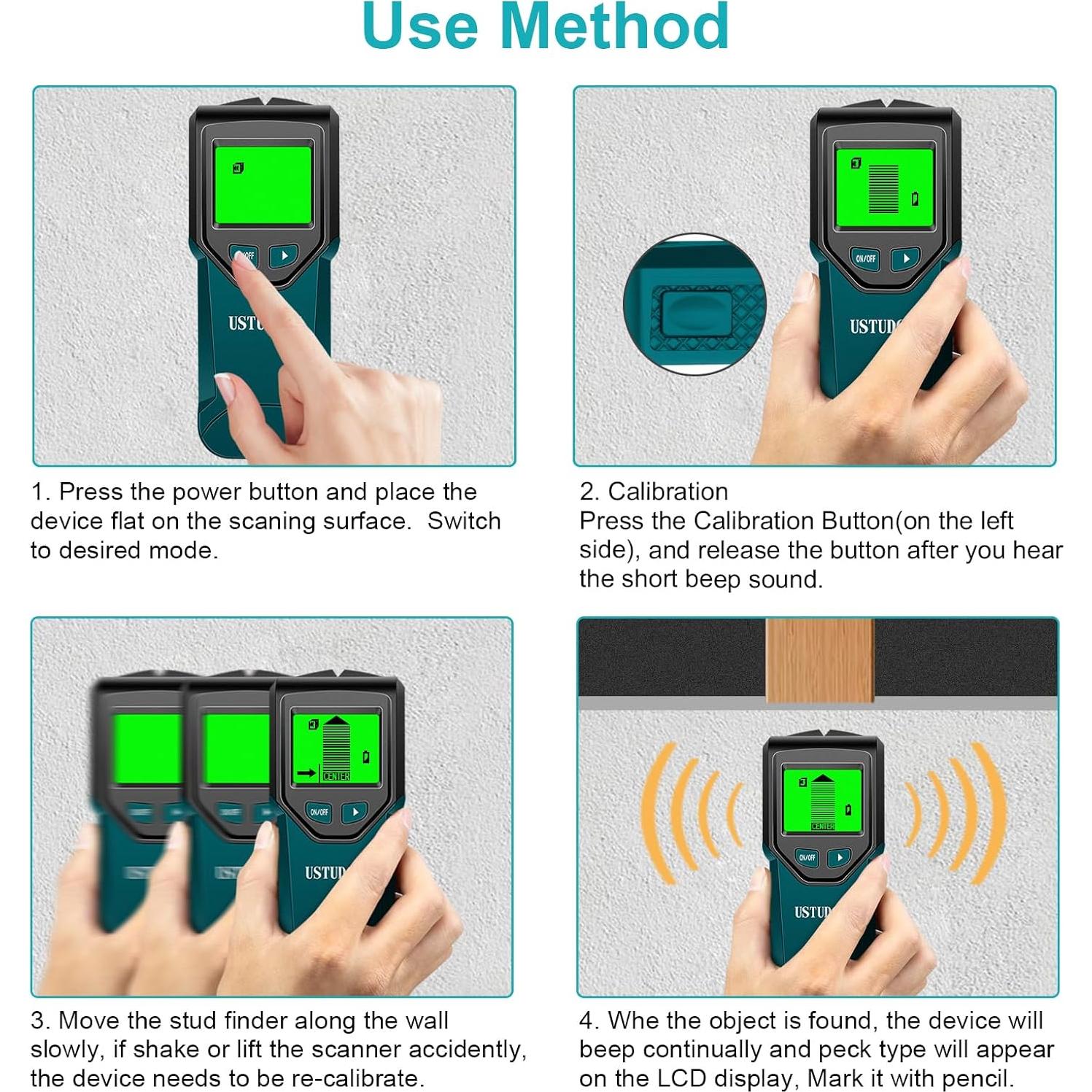 Localizador de Vigas USTUDCHY 5 en 1 con Pantalla LCD