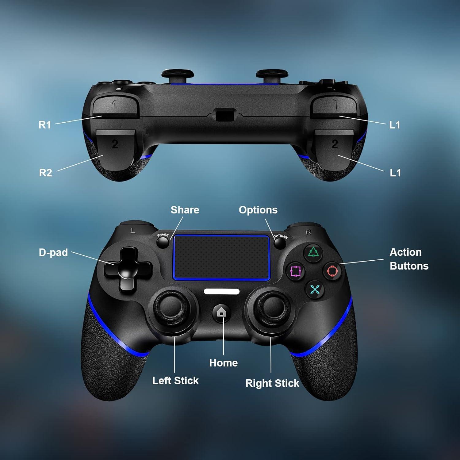 Controlador Inalámbrico SZDILONG para PS4/Pro/Slim - Bluetooth, 6 Ejes