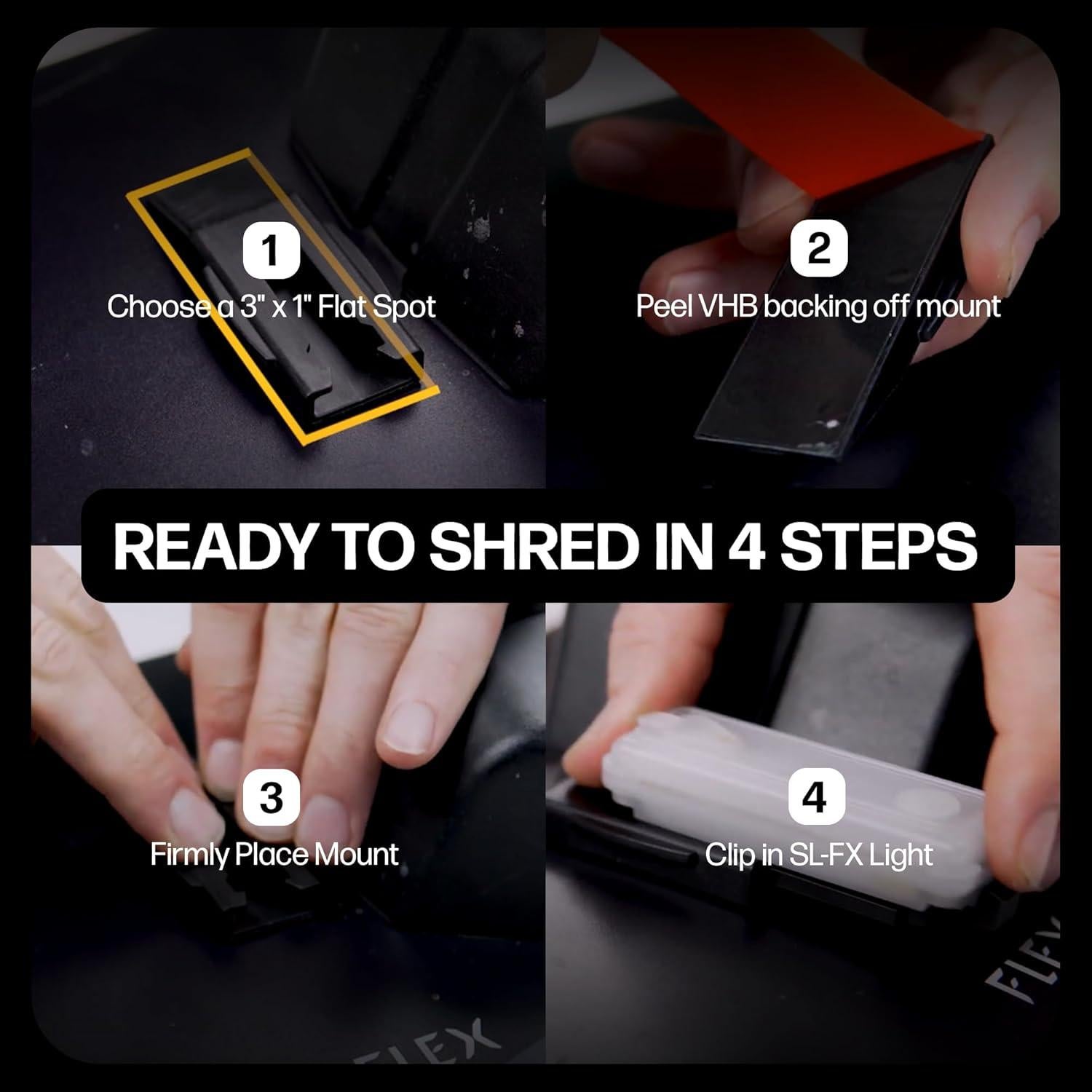 Luz LED Shredlights SL-FX para Patinetes y Bicicletas