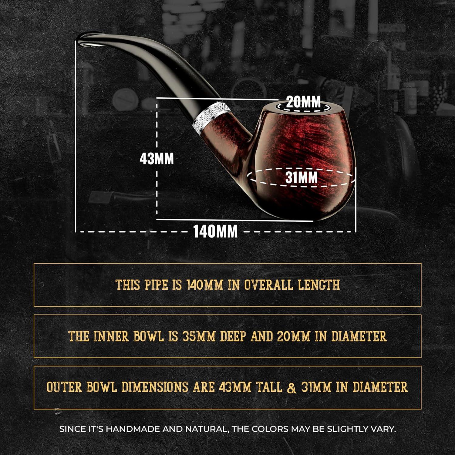 Pipa Full Bent Mr. Brog Modelo 82 Pecan Hecha a Mano