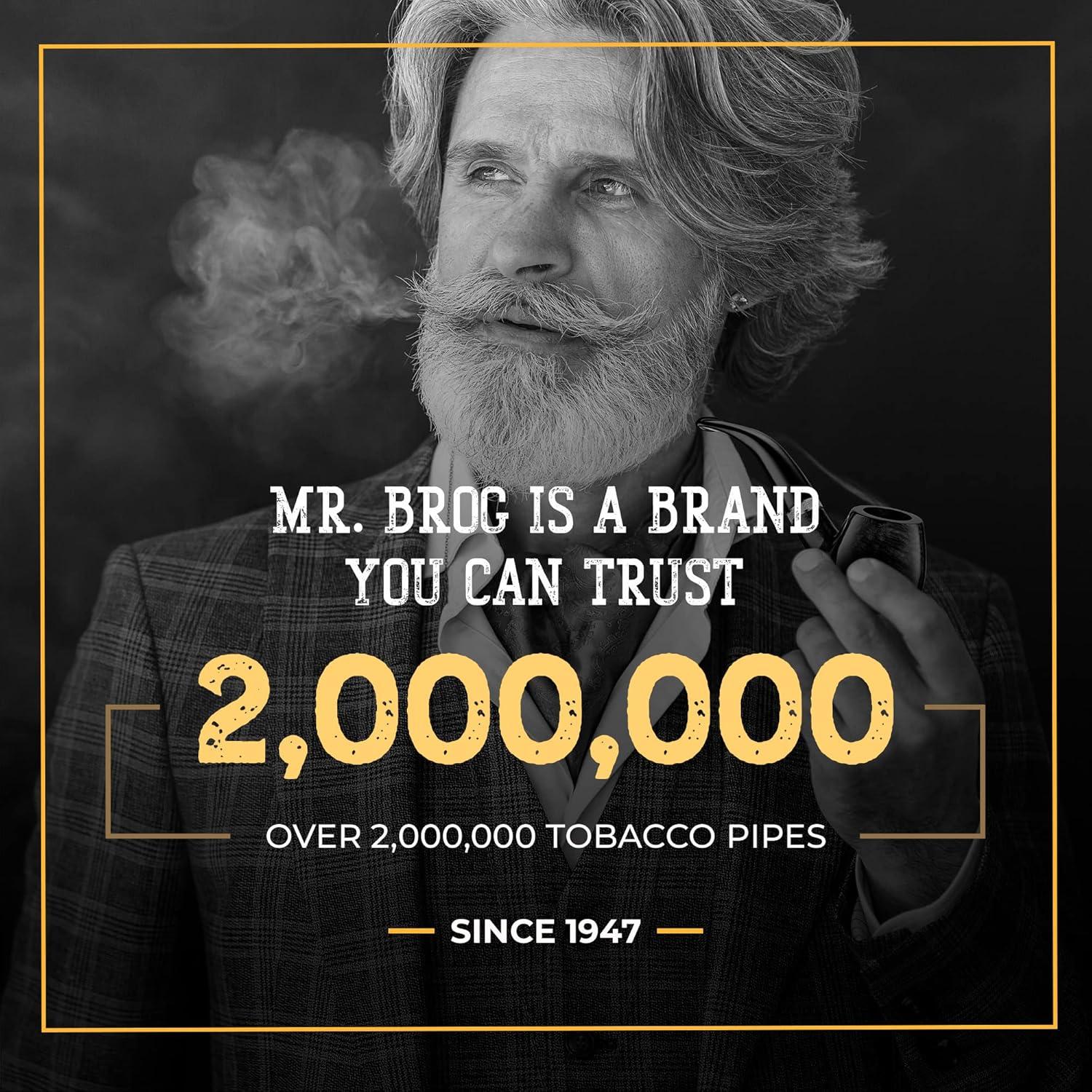 Pipa Full Bent Mr. Brog Modelo 82 Pecan Hecha a Mano