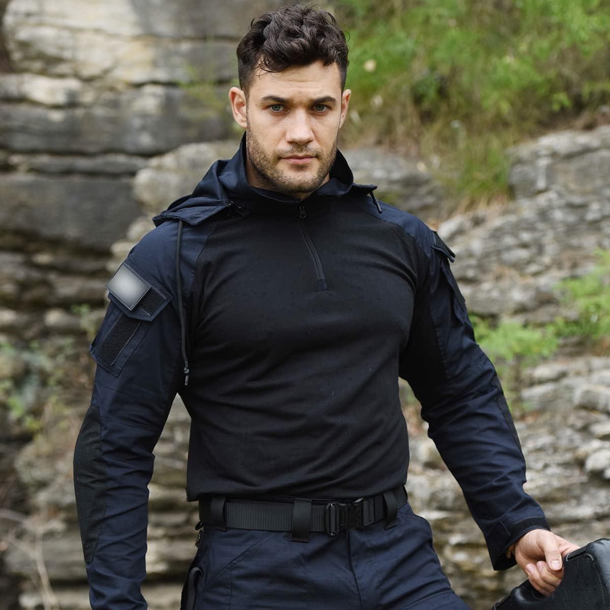 Camisa Táctica HAN·WILD para Hombres Camuflaje Manga Larga