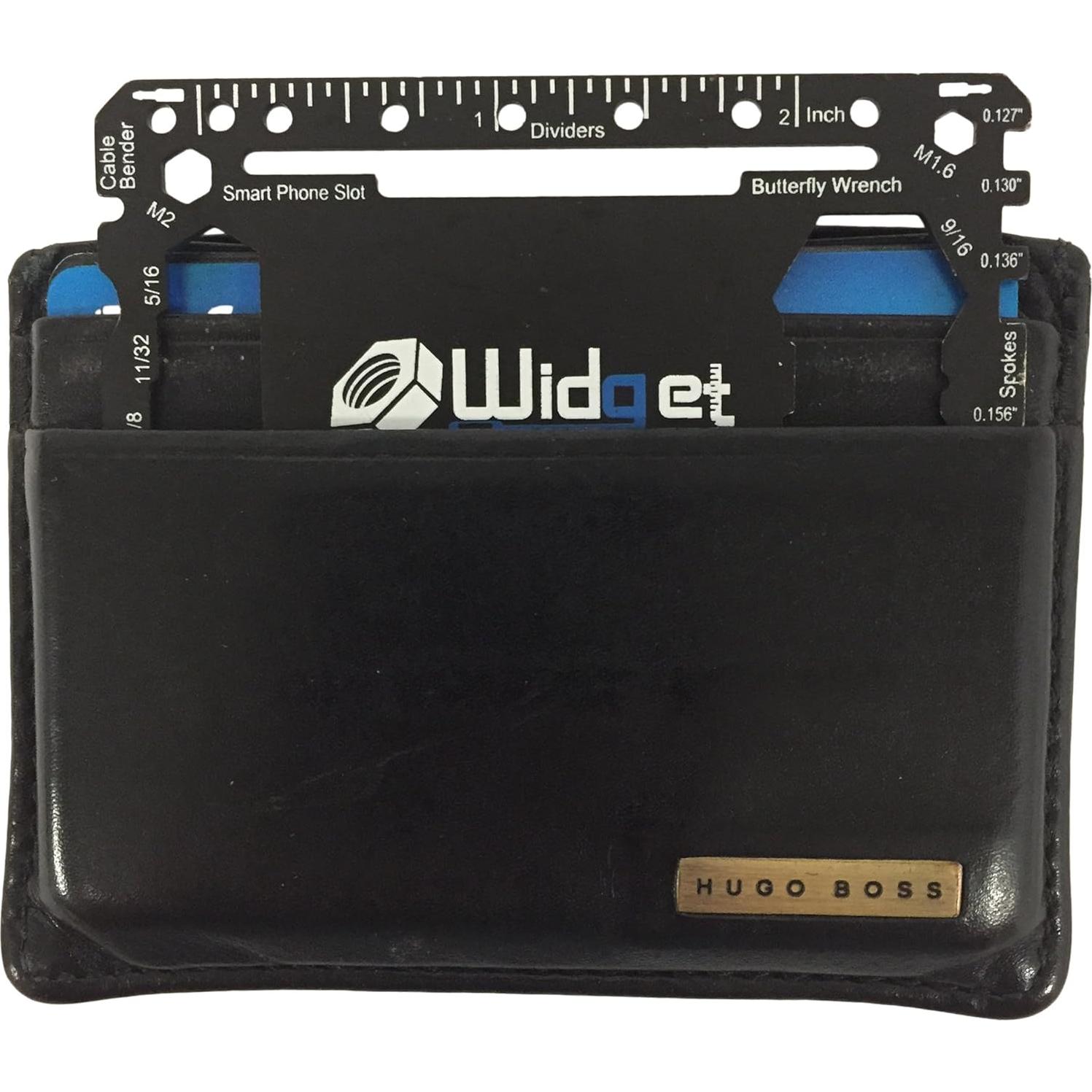 W4W, Multi purpose survival Pocket tool - Stocking Stuffers for Men Great Christmas gifts - Credit Card Wallet Size Ninja Multitool - 43 in 1 (Black)