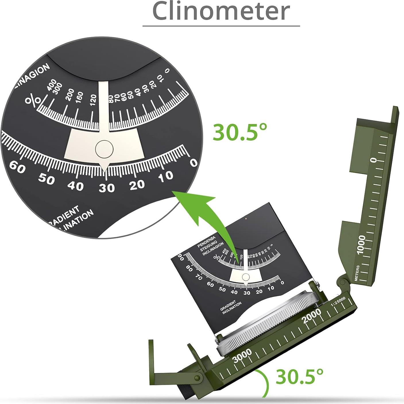 Brújula de Supervivencia Proster para Senderismo con Clinómetro