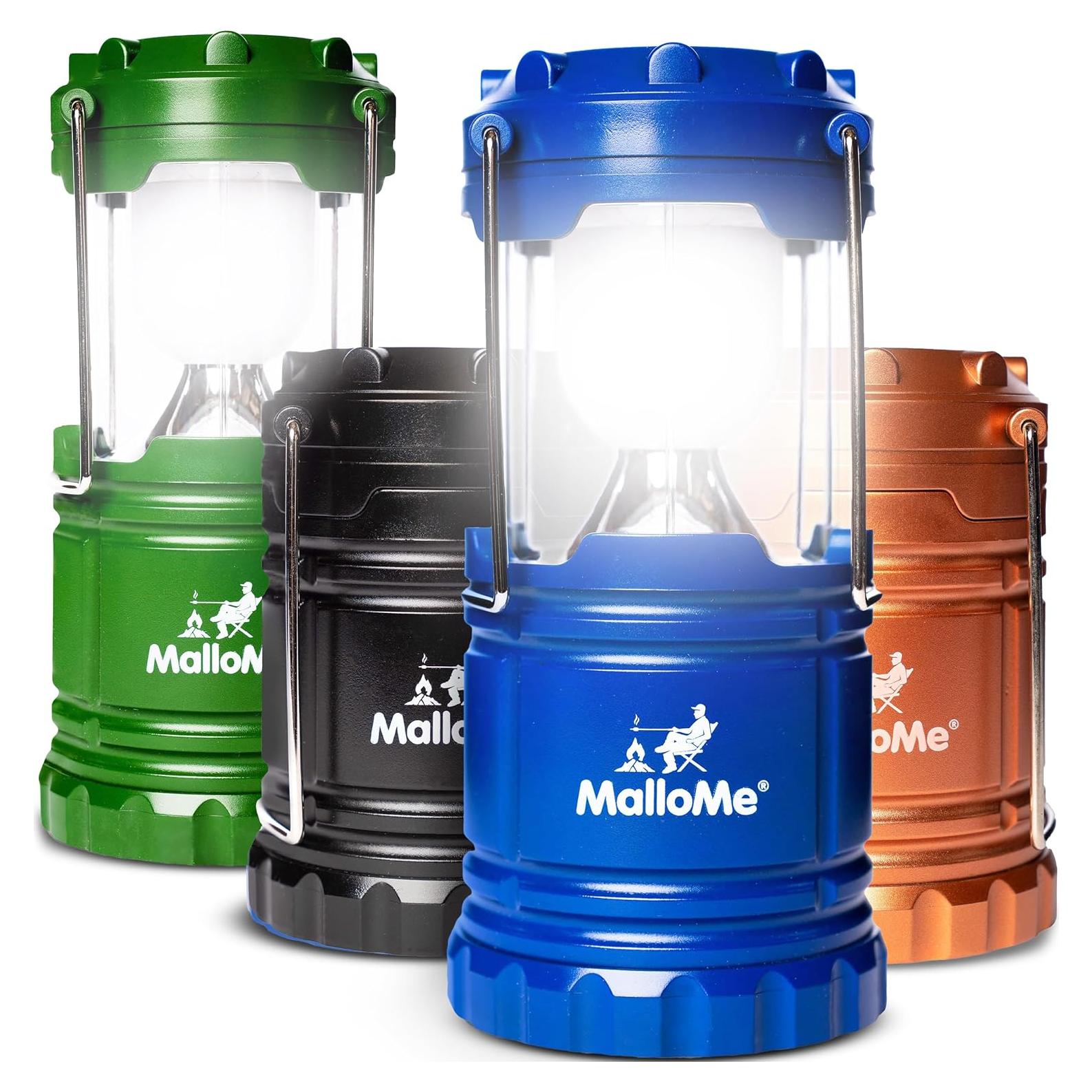 Linterna de Camping MalloMe LED Paquete de 4 Multicolor 146 Lúmenes