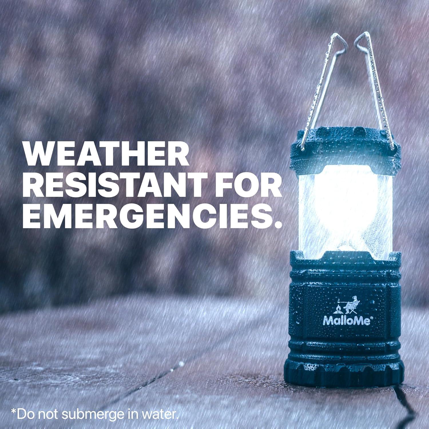 Linterna de Camping MalloMe LED Paquete de 4 Multicolor 146 Lúmenes