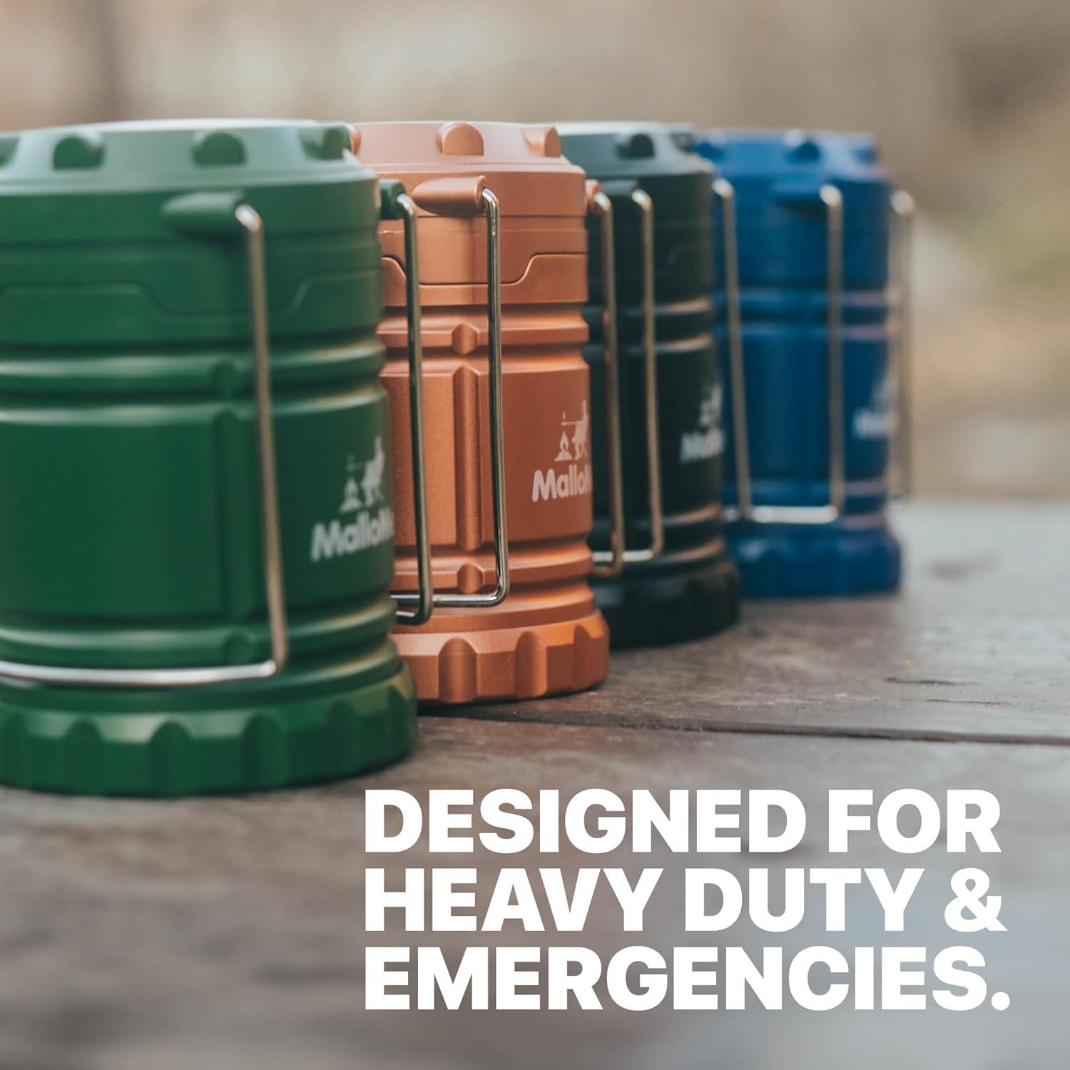 Linterna de Camping MalloMe LED Paquete de 4 Multicolor 146 Lúmenes