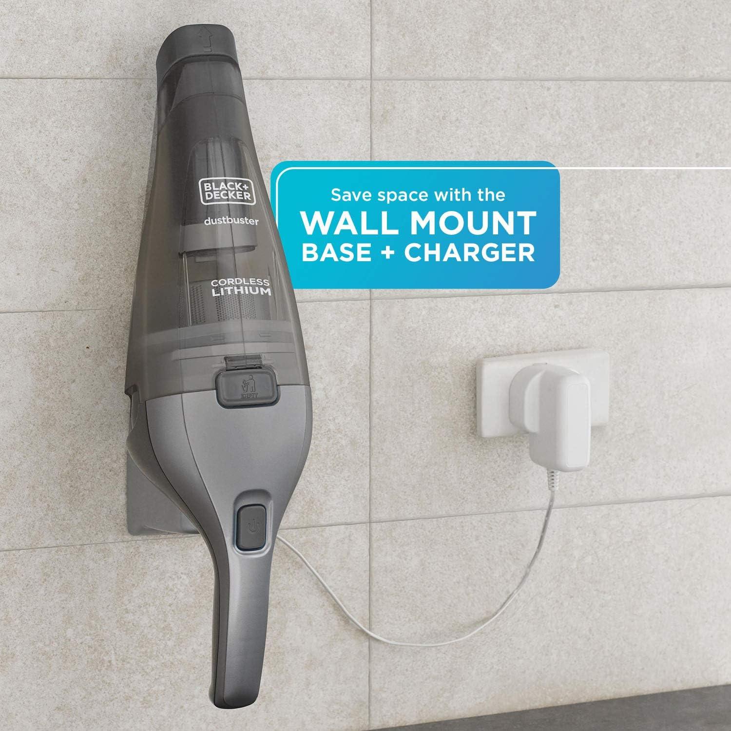 BLACK+DECKER dustbuster Handheld Vacuum, 8V Cordless, Hand Vacuum for Quick Cleanup with Crevice Tool and Washable Filter (HNVC220BCZ01)