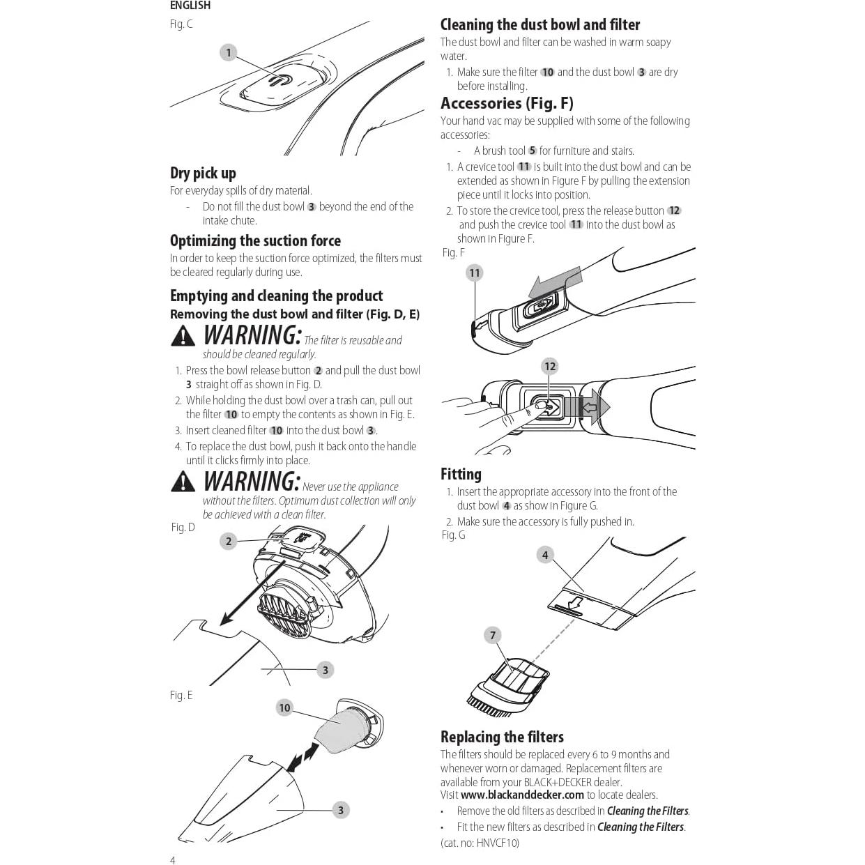 BLACK+DECKER dustbuster Handheld Vacuum, 8V Cordless, Hand Vacuum for Quick Cleanup with Crevice Tool and Washable Filter (HNVC220BCZ01)
