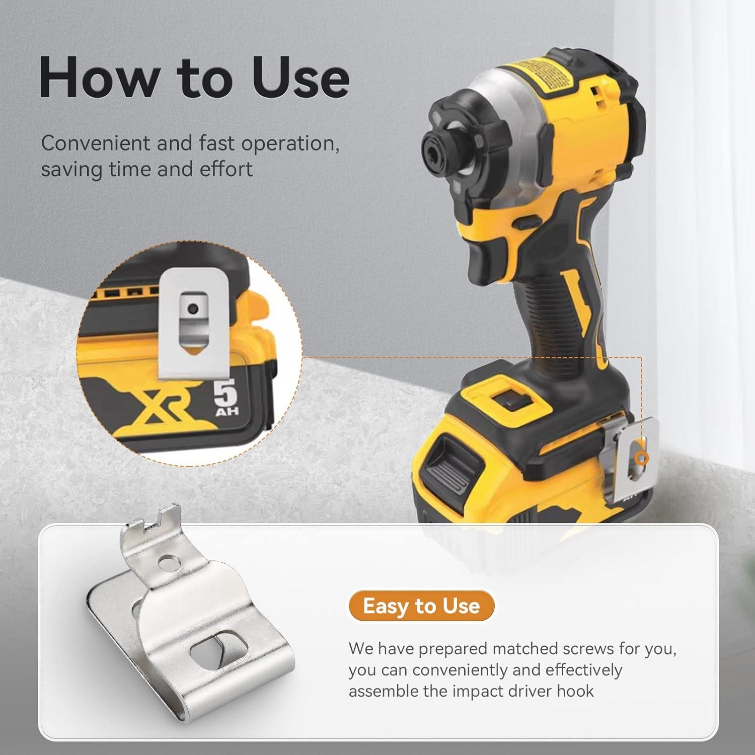 Clips de Cinturón Dewalt 6 Piezas Acero Inoxidable 304