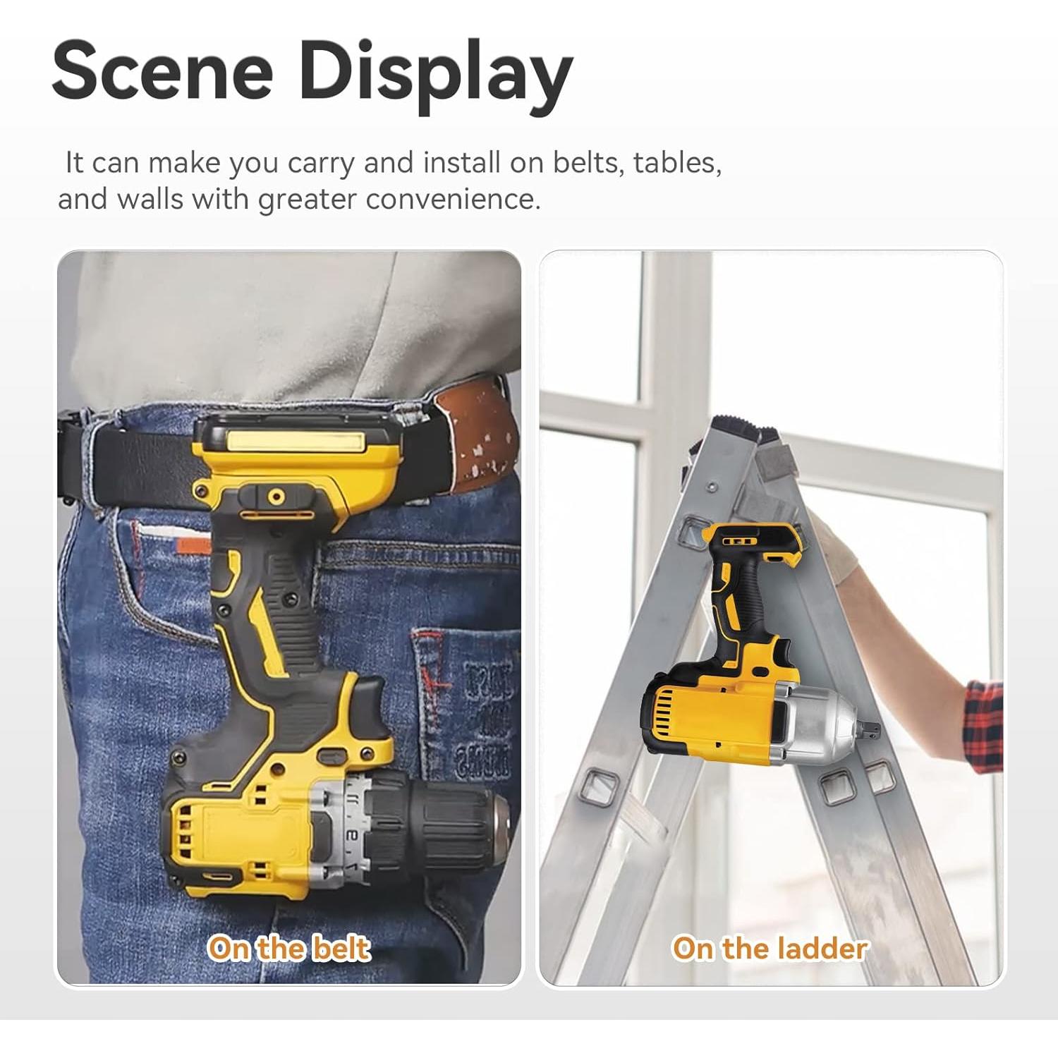 Clips de Cinturón Dewalt 6 Piezas Acero Inoxidable 304