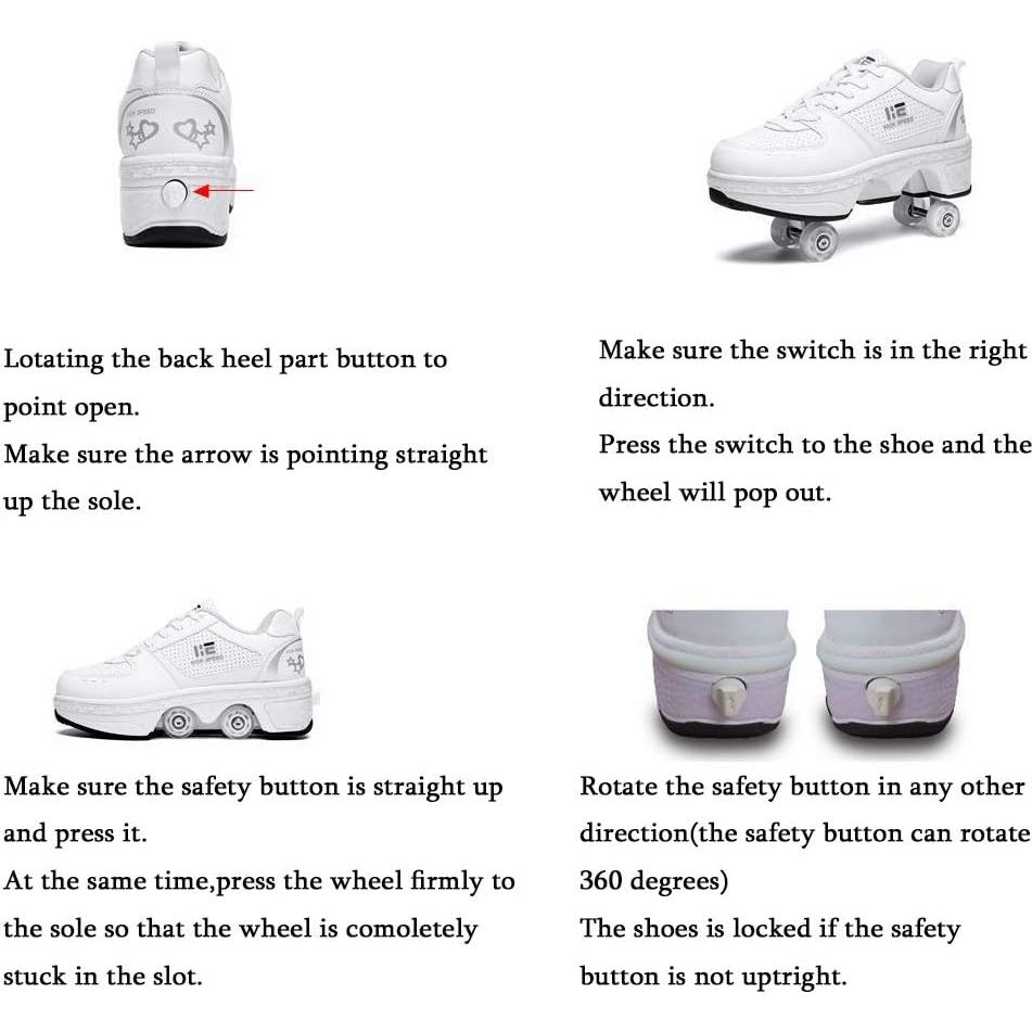 Patines en línea Wecoo 2 en 1 con ruedas retráctiles