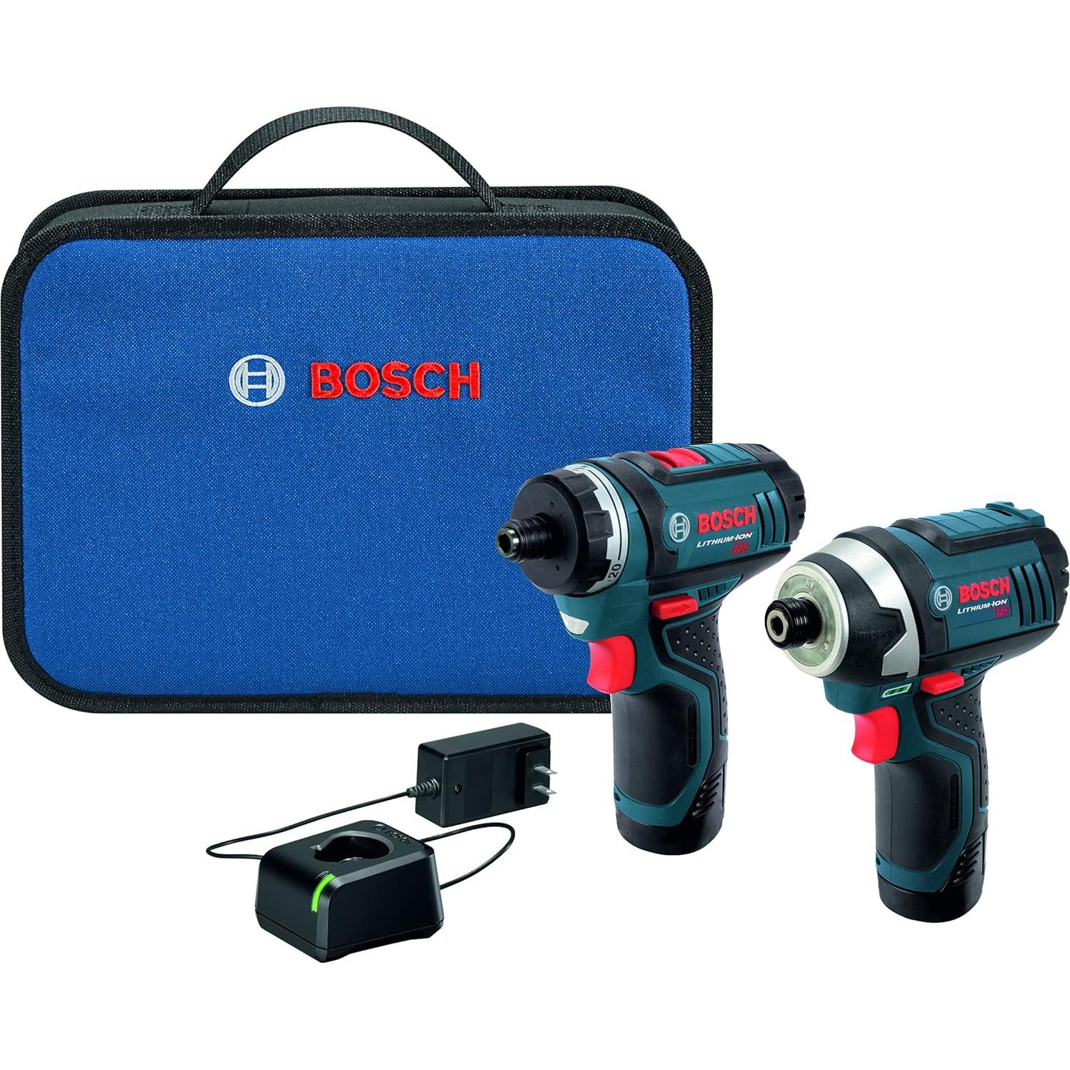 Kit Combo Bosch 12V: Taladro y Atornillador de Impacto con 44 Piezas