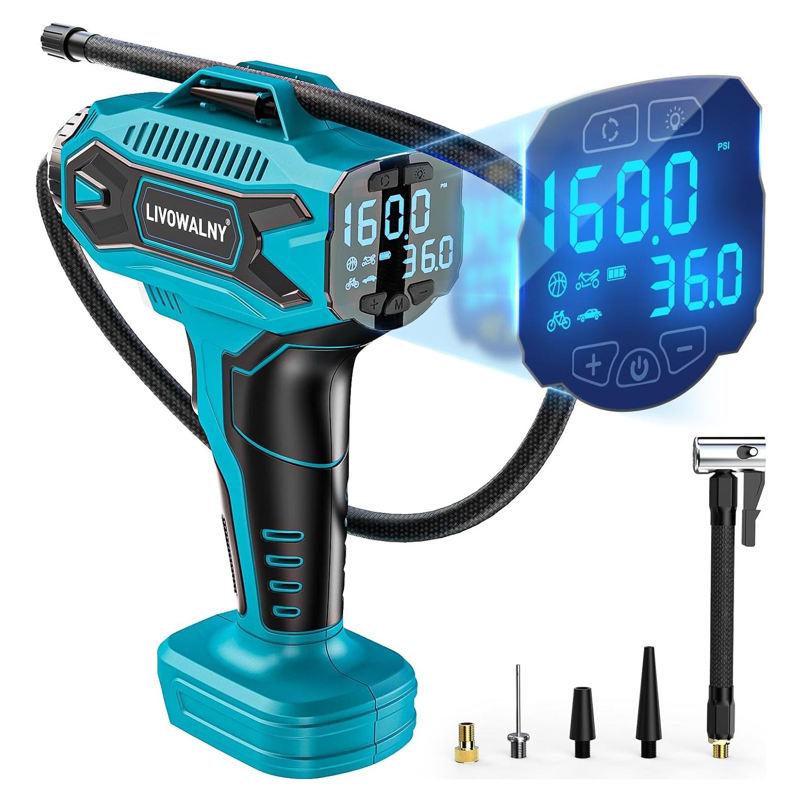 Compresor de Aire Portátil LIVOWALNY 160 PSI para Batería Makita 18V