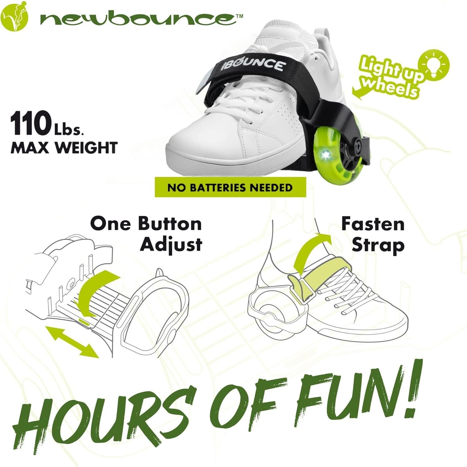 Patines de Rueda en el Talón New Bounce Ajustables Verde